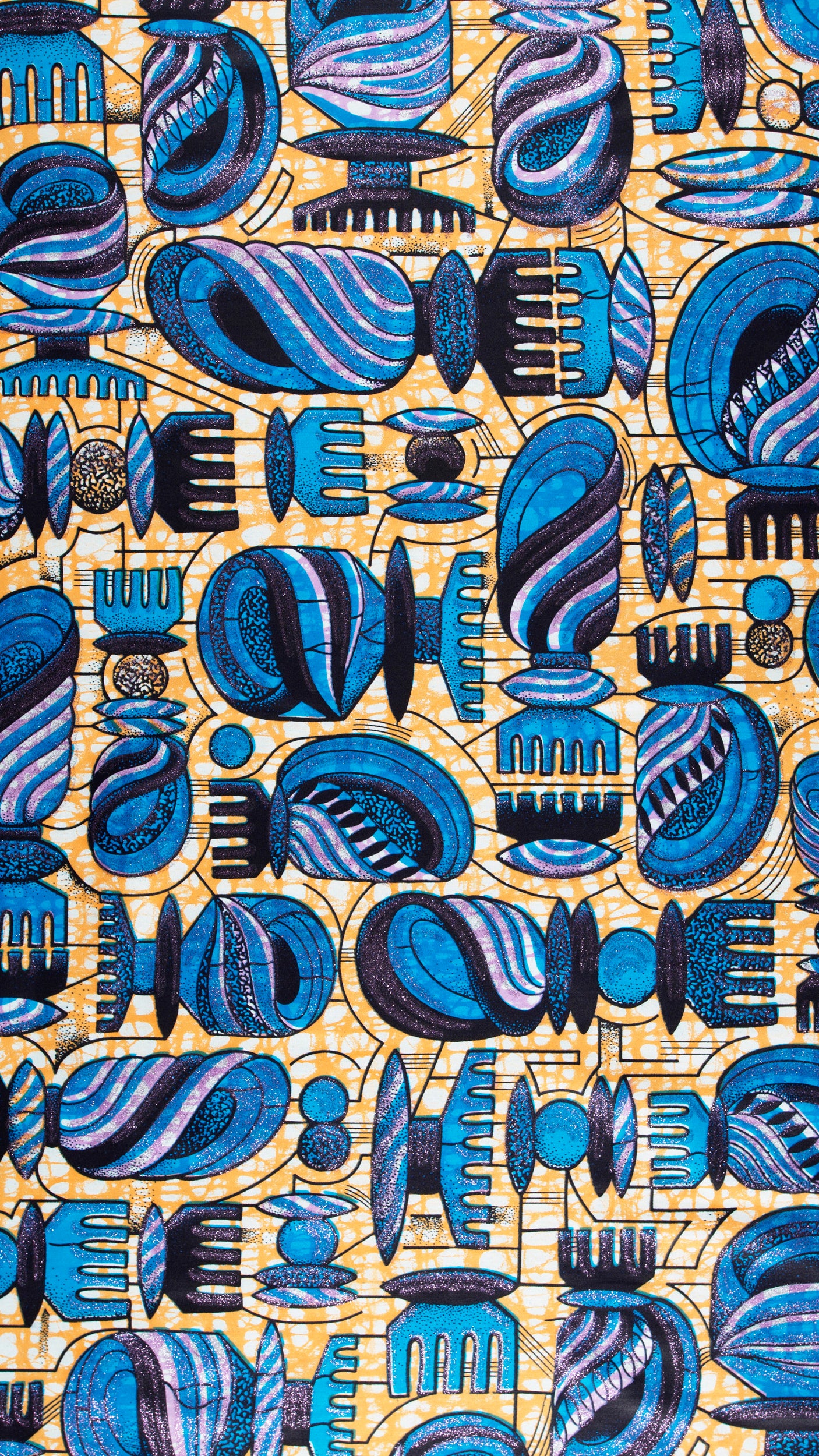 Vibrant blue black abstract geometric grand super-wax vls7429.007