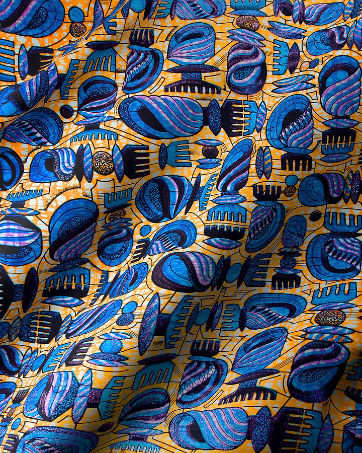 Vibrant yellow fabric adorned bold grand super-wax vls7429.007