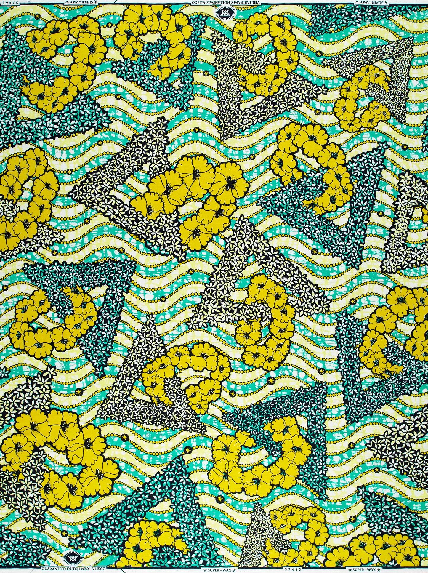 Vibrant yellow hibiscus flowers bold super-wax vls7465.002