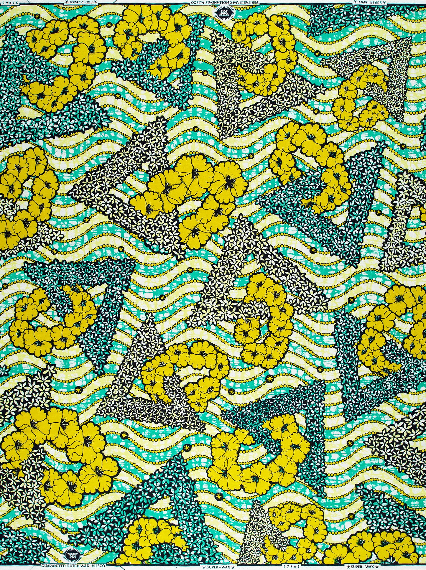 Vibrant yellow hibiscus flowers bold super-wax vls7465.002