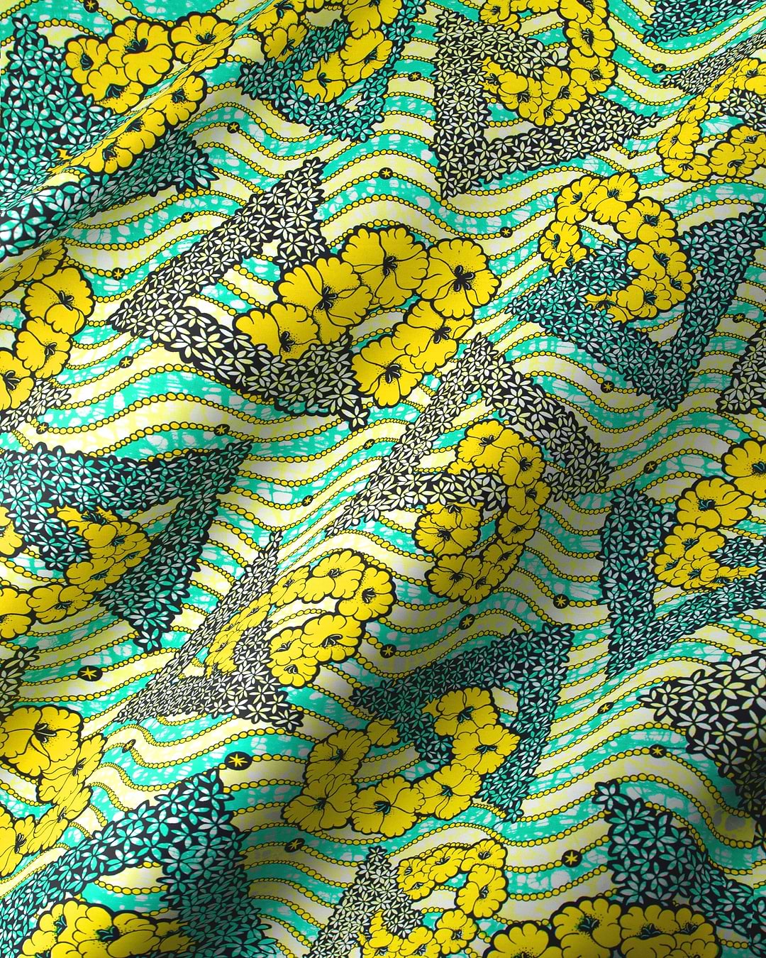 Vibrant yellow hibiscus flowers bold super-wax vls7465.002
