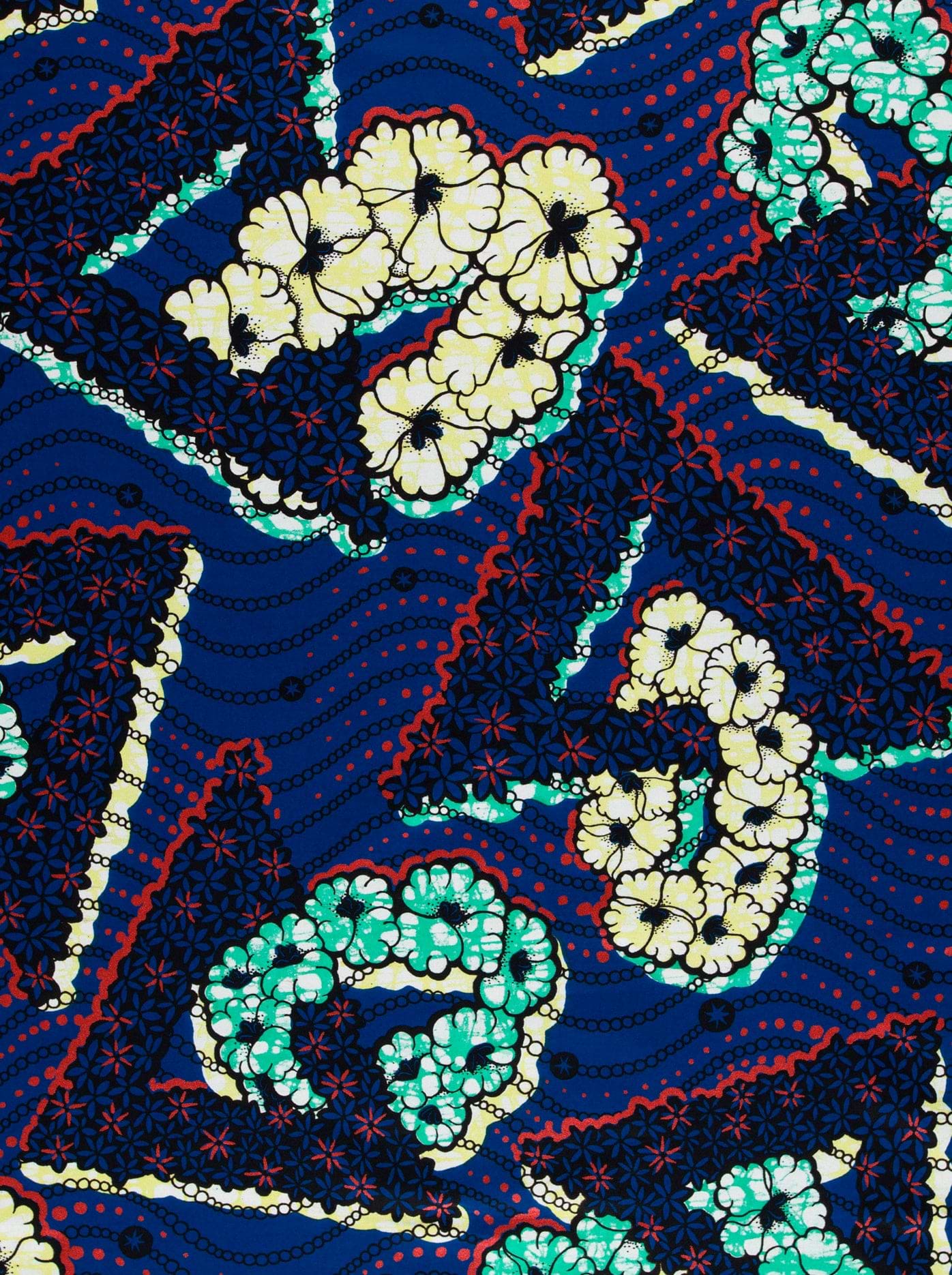 Vibrant patterned fabric bold floral super-wax vls7465.004