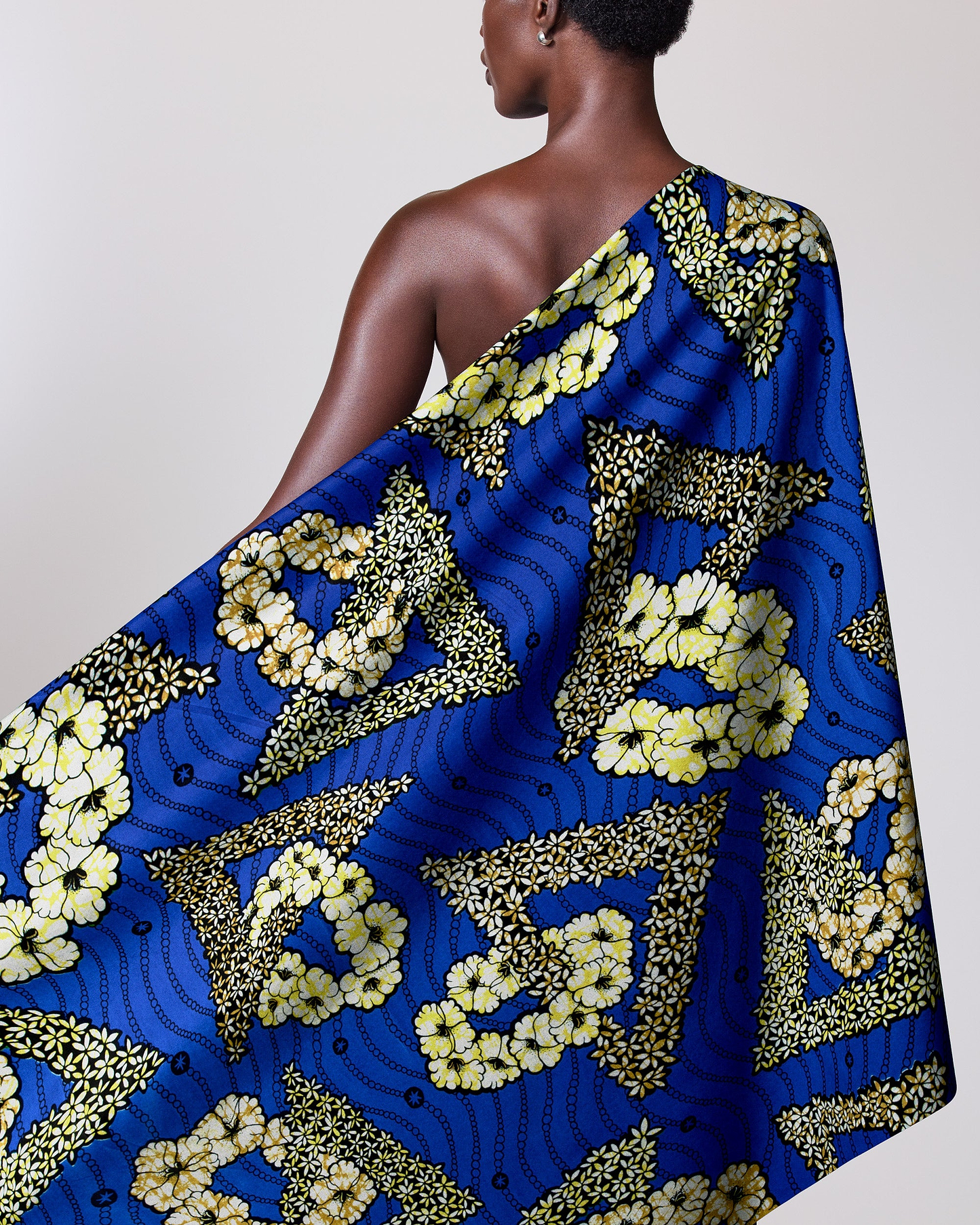 Vibrant blue african print wrap super-wax vls7465.014