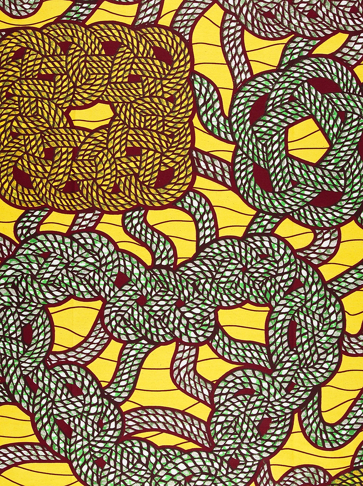 Yellow fabric rope pattern grand super-wax vls7728.006