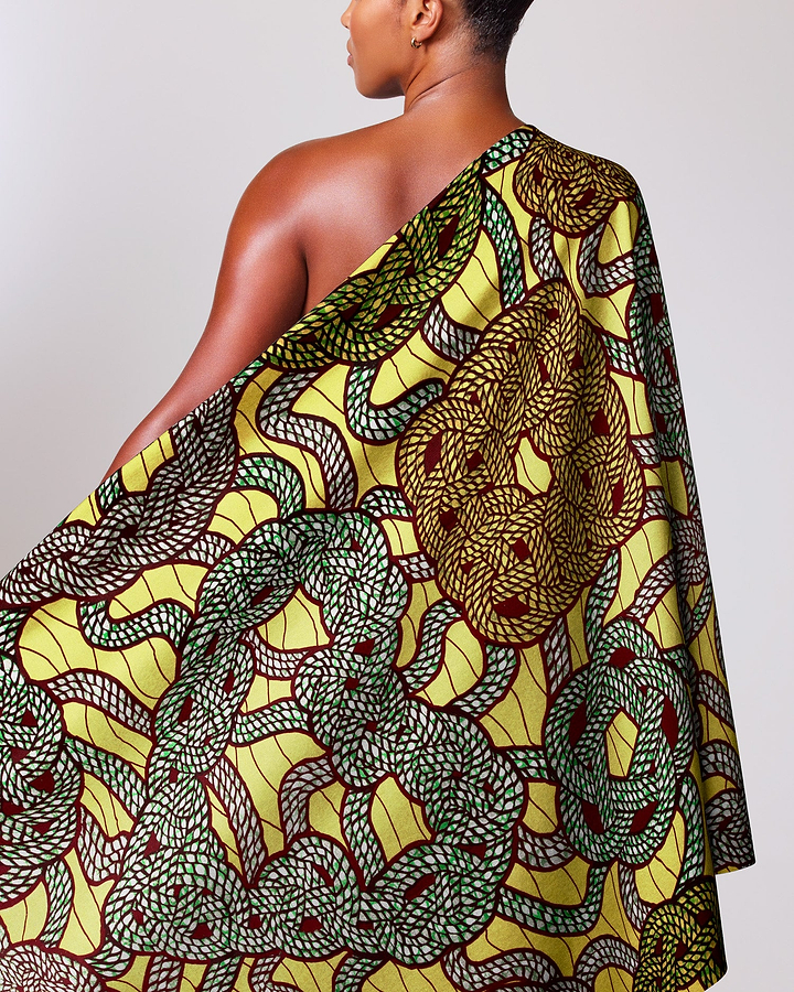 Vibrant yellow green brown patterned grand super-wax vls7728.006