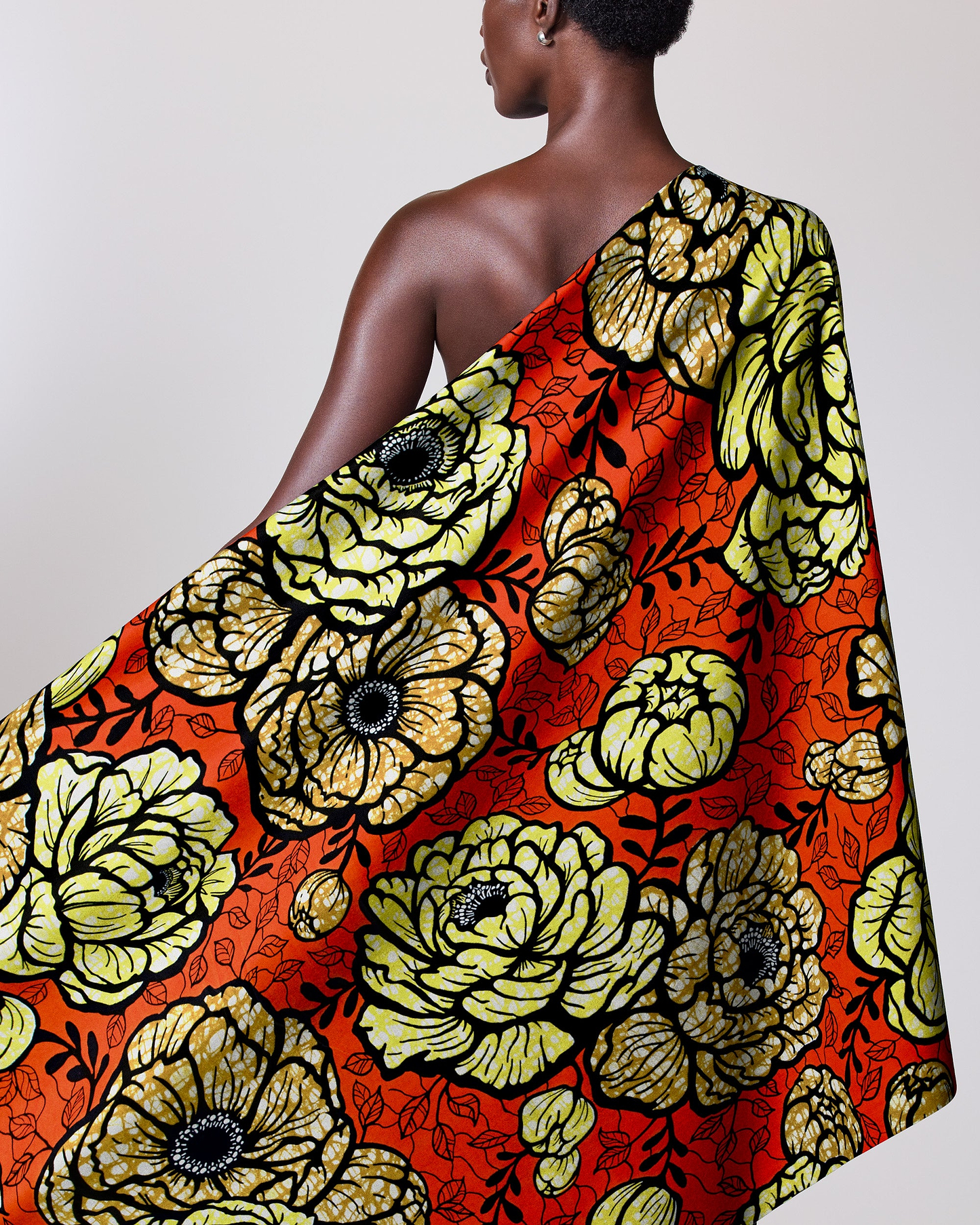 Vibrant orange lime green floral super-wax vls7783.009