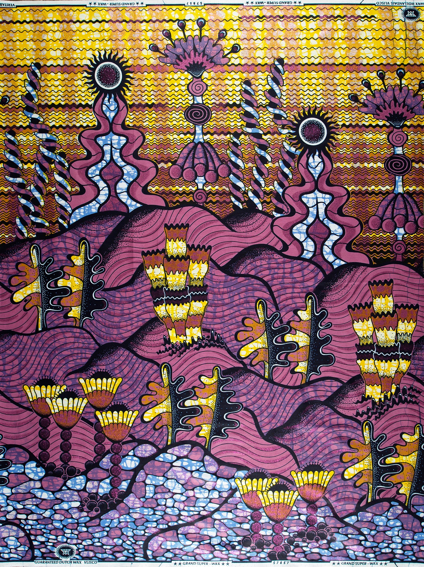Vibrant purple yellow abstract textile grand super-wax vls7857.001