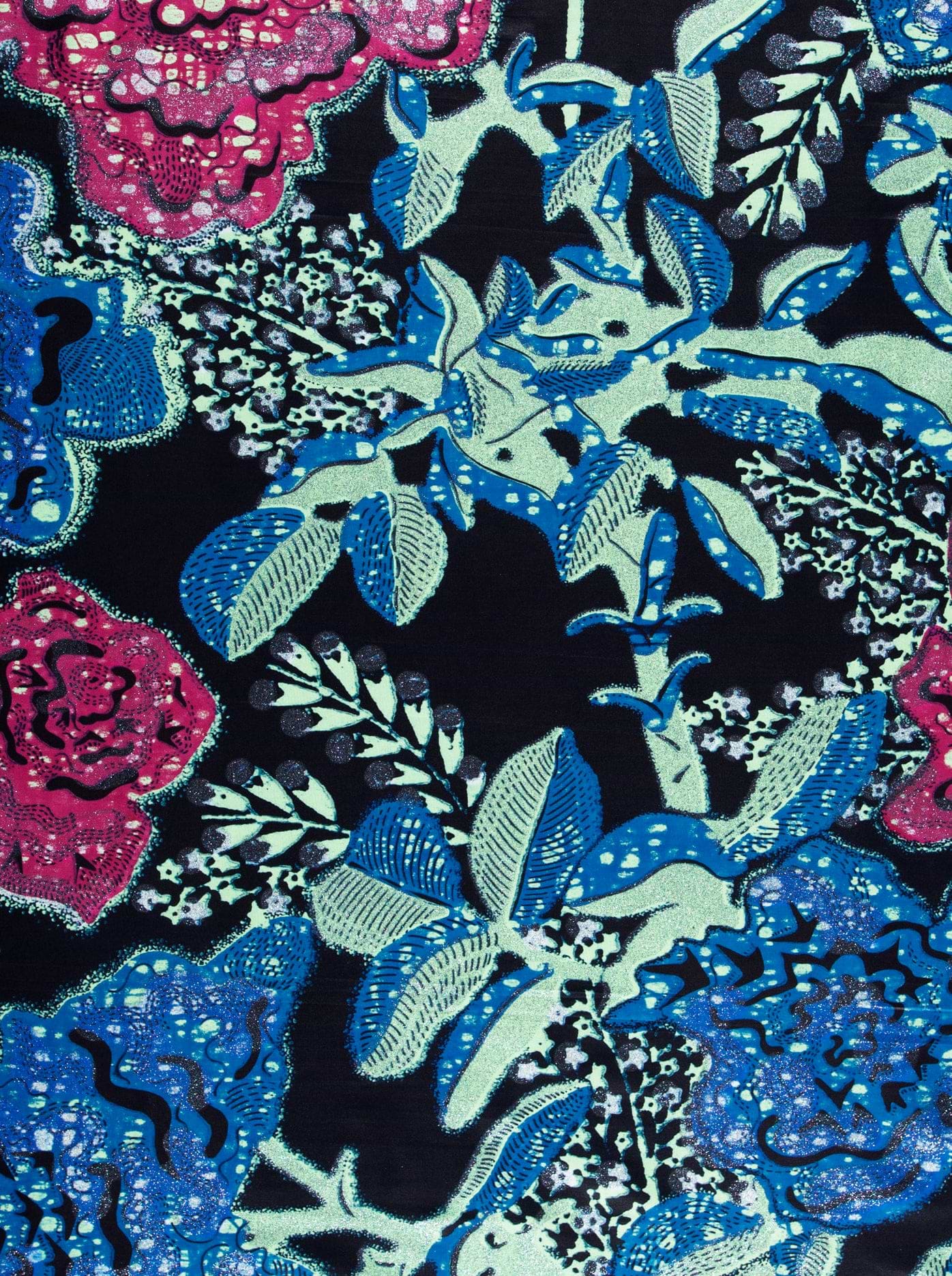 Vibrant floral fabric bold pink grand super-wax vls8188.002
