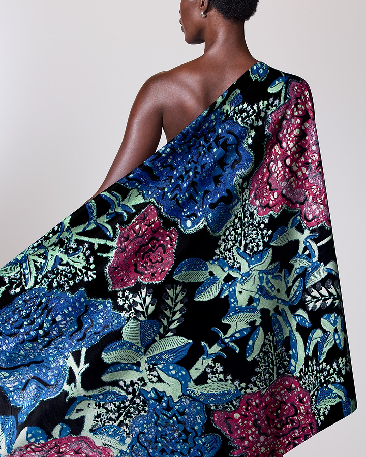 Vibrant one-shoulder wrap dress bold grand super-wax vls8188.002