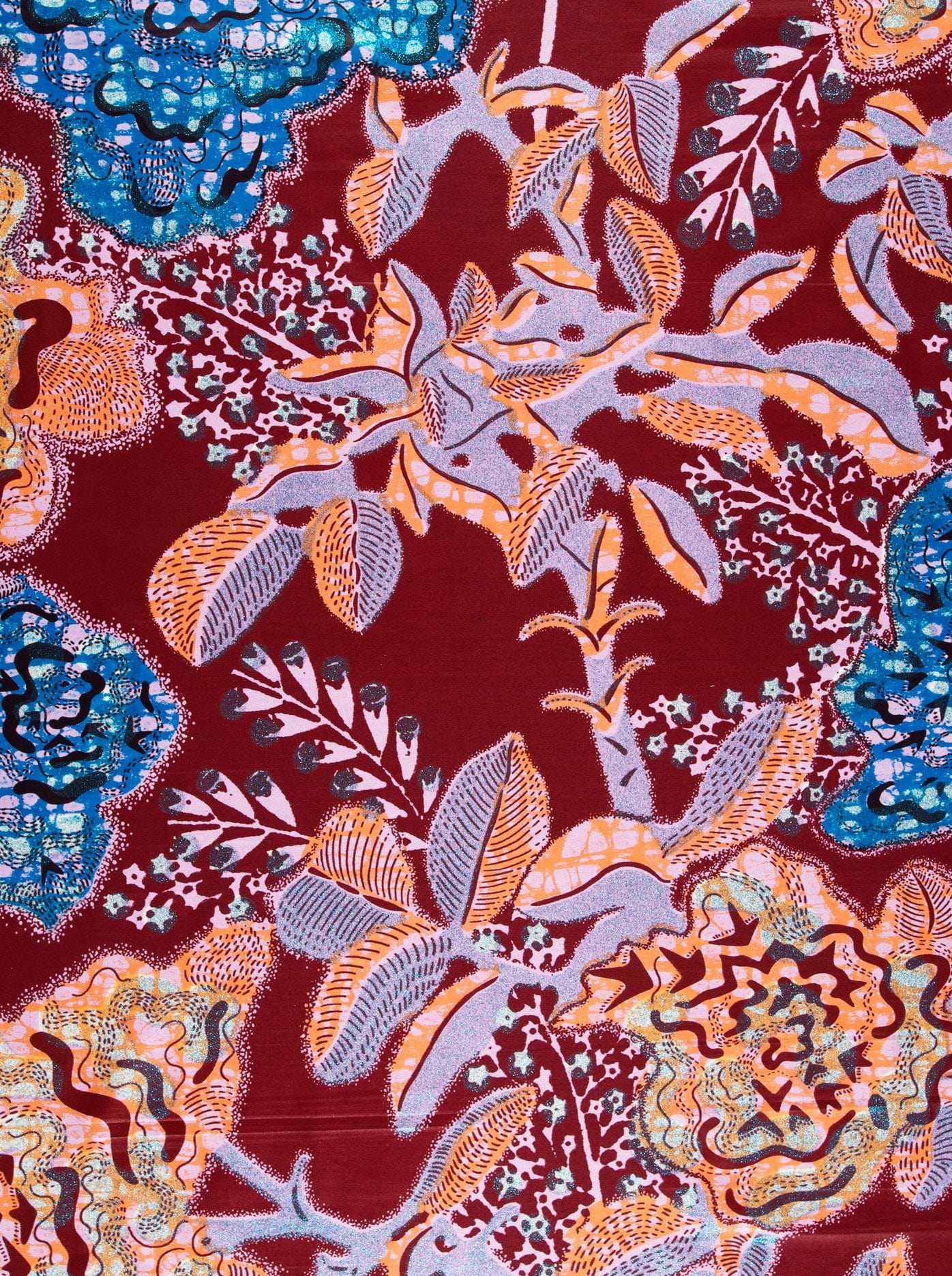 Vibrant red fabric adorned intricate grand super-wax vls8188.006
