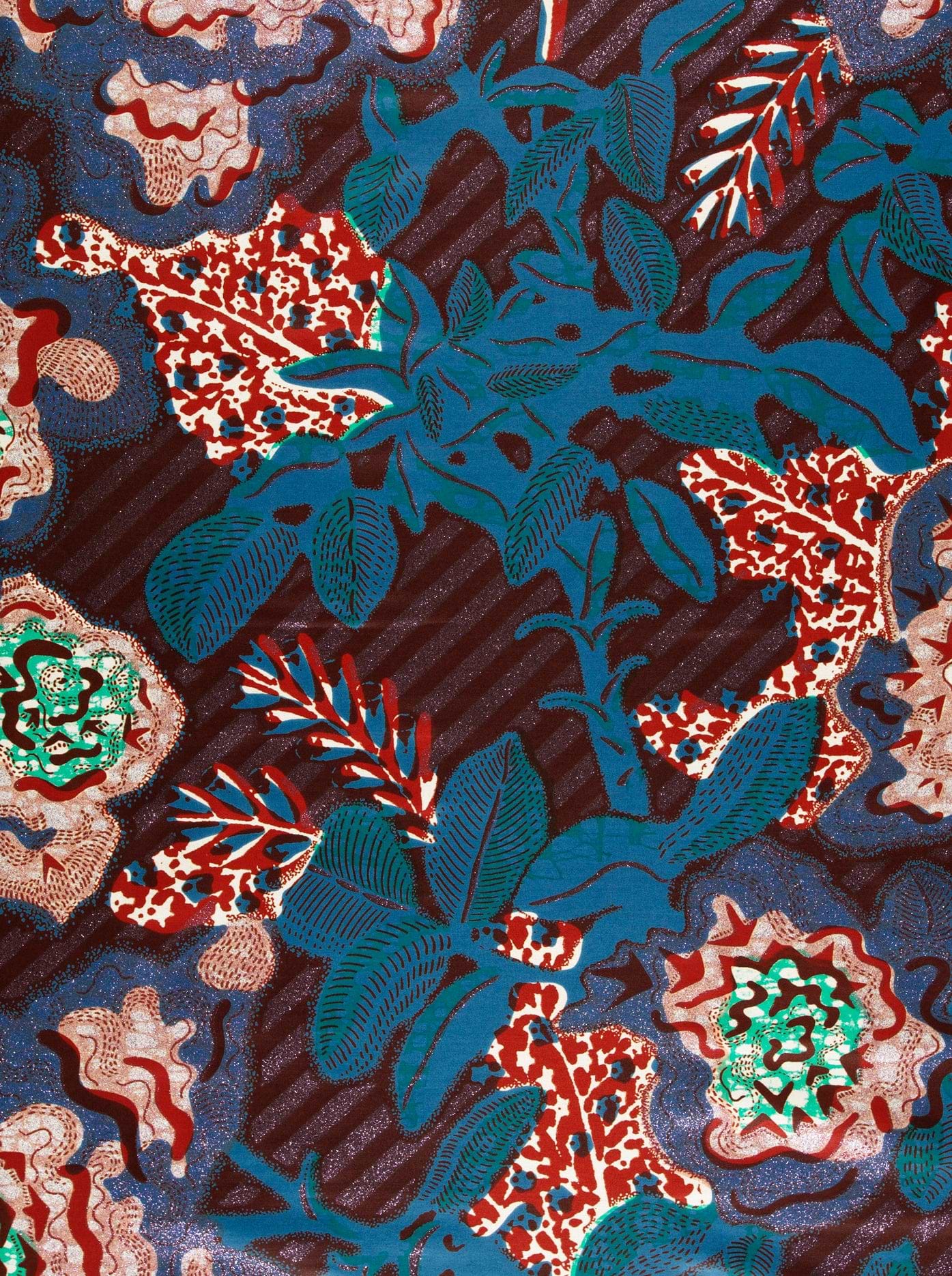 Vibrant blue red green botanical grand super-wax vls8188.008