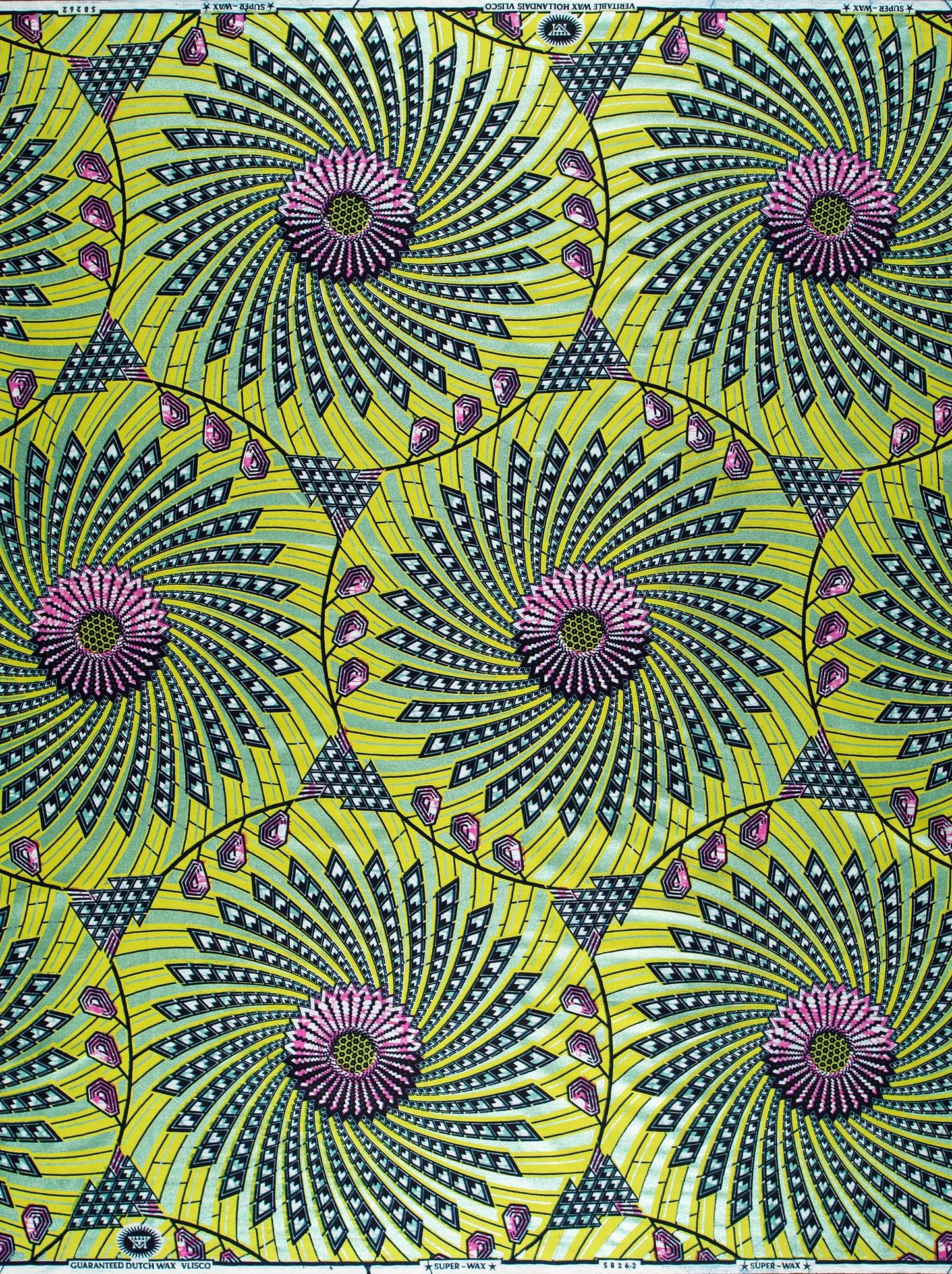 Vibrant yellow fabric bold purple super-wax vls8262.024