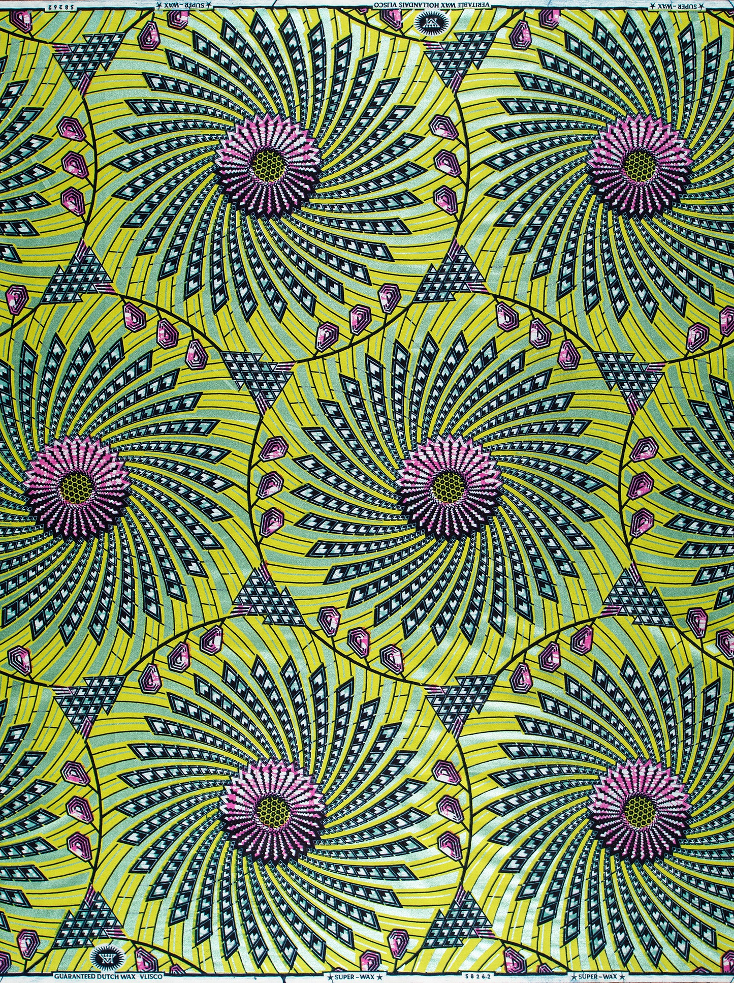 Vibrant yellow fabric bold purple super-wax vls8262.024