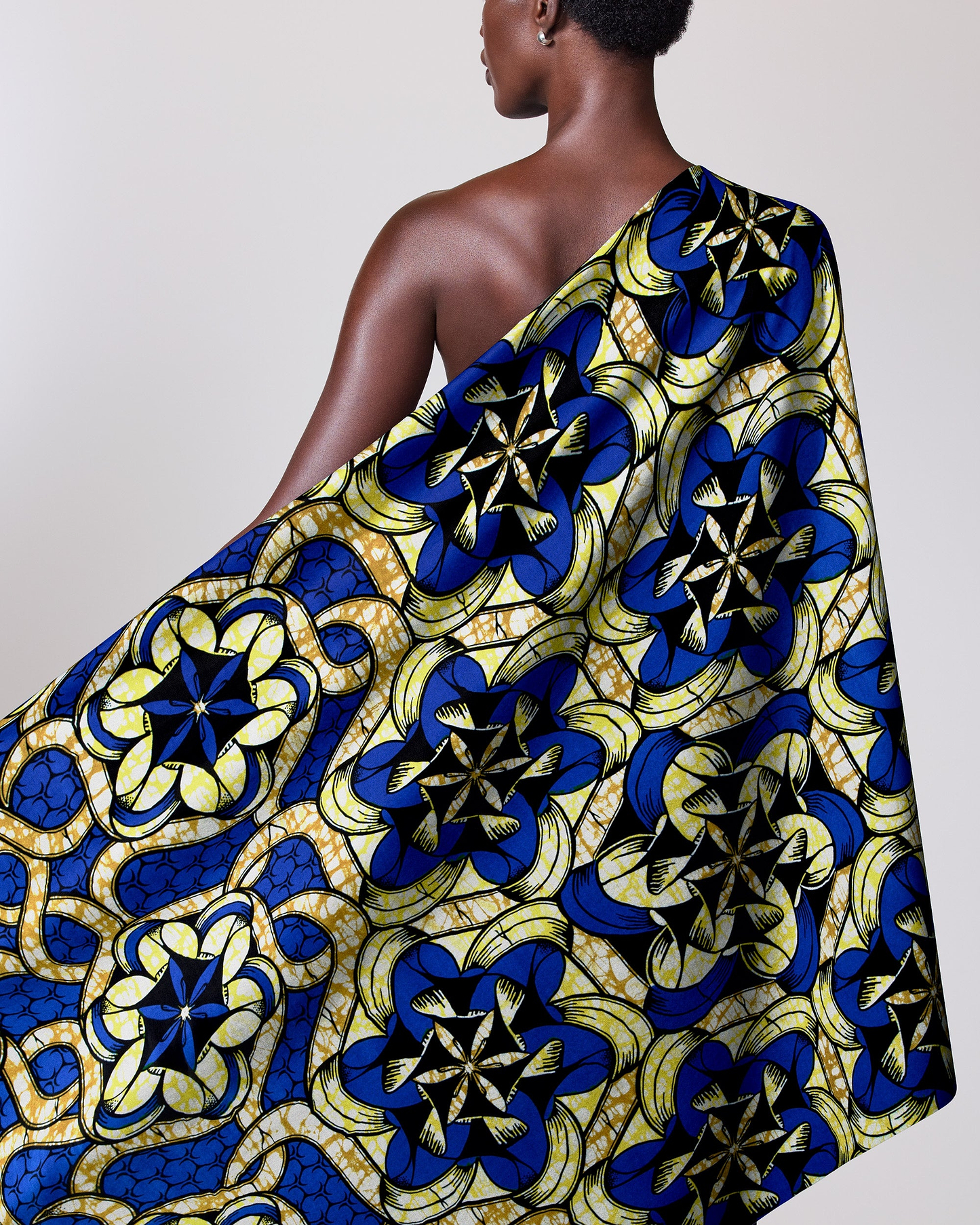 Vibrant blue yellow black patterned super-wax vls8270.014