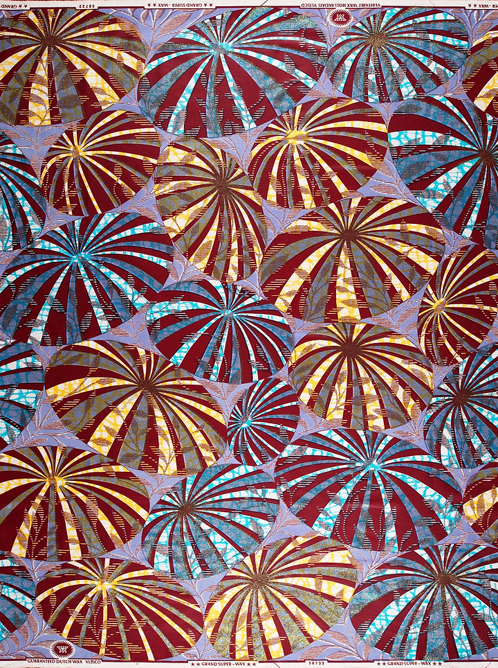 Vibrant patterned african wax print grand super-wax vls8722.006