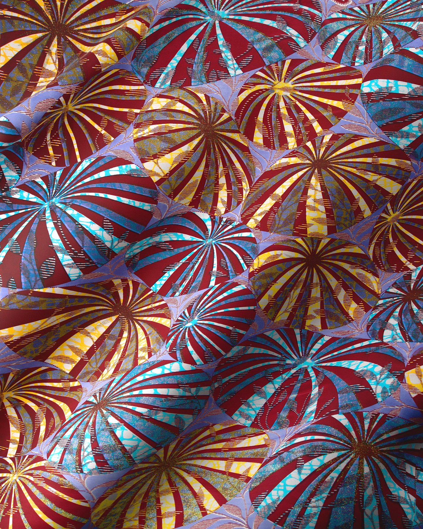 Vibrant patterned fabric bold radial grand super-wax vls8722.006
