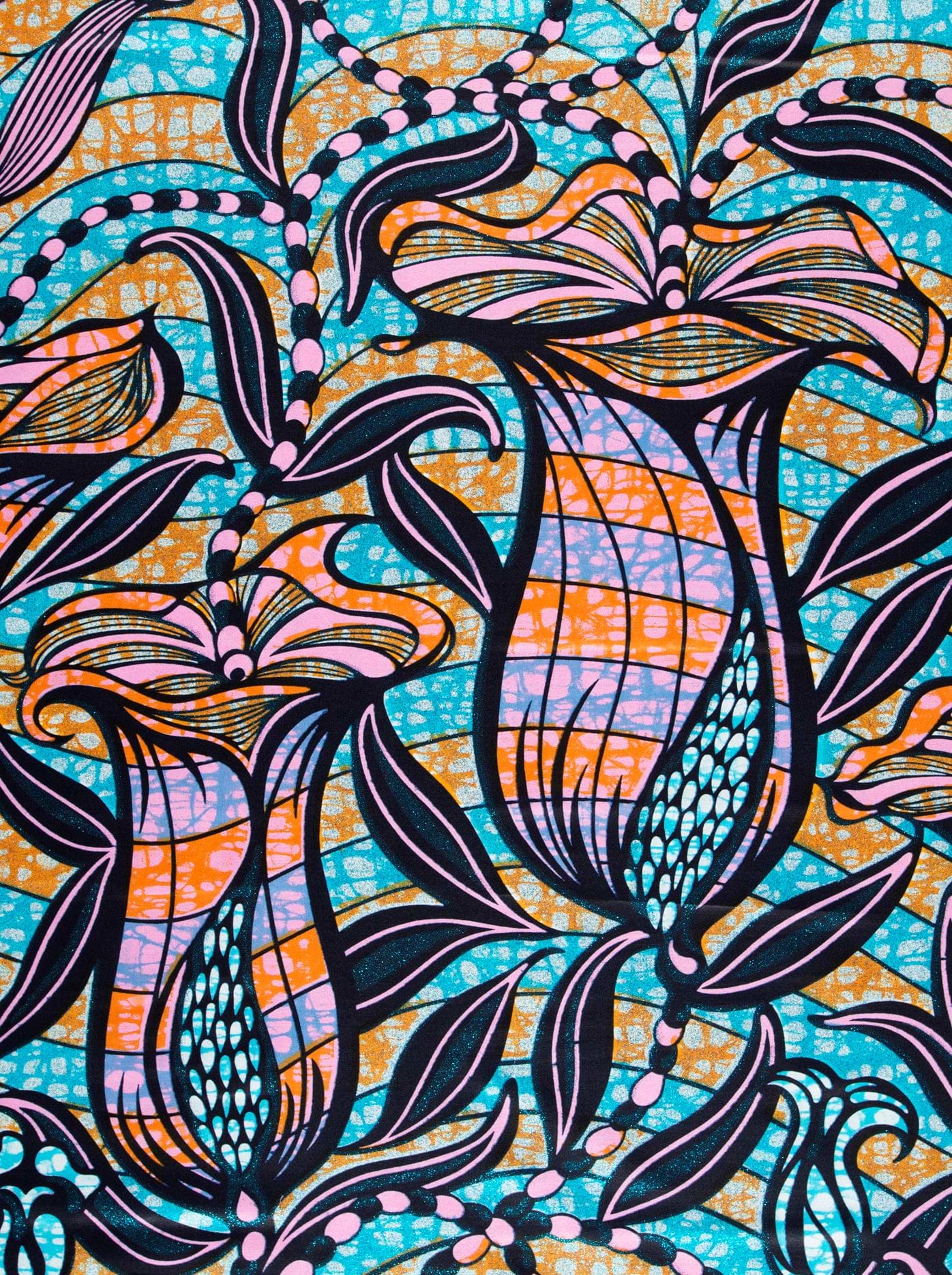 Vibrant african print fabric stylized grand super-wax vls9099.006