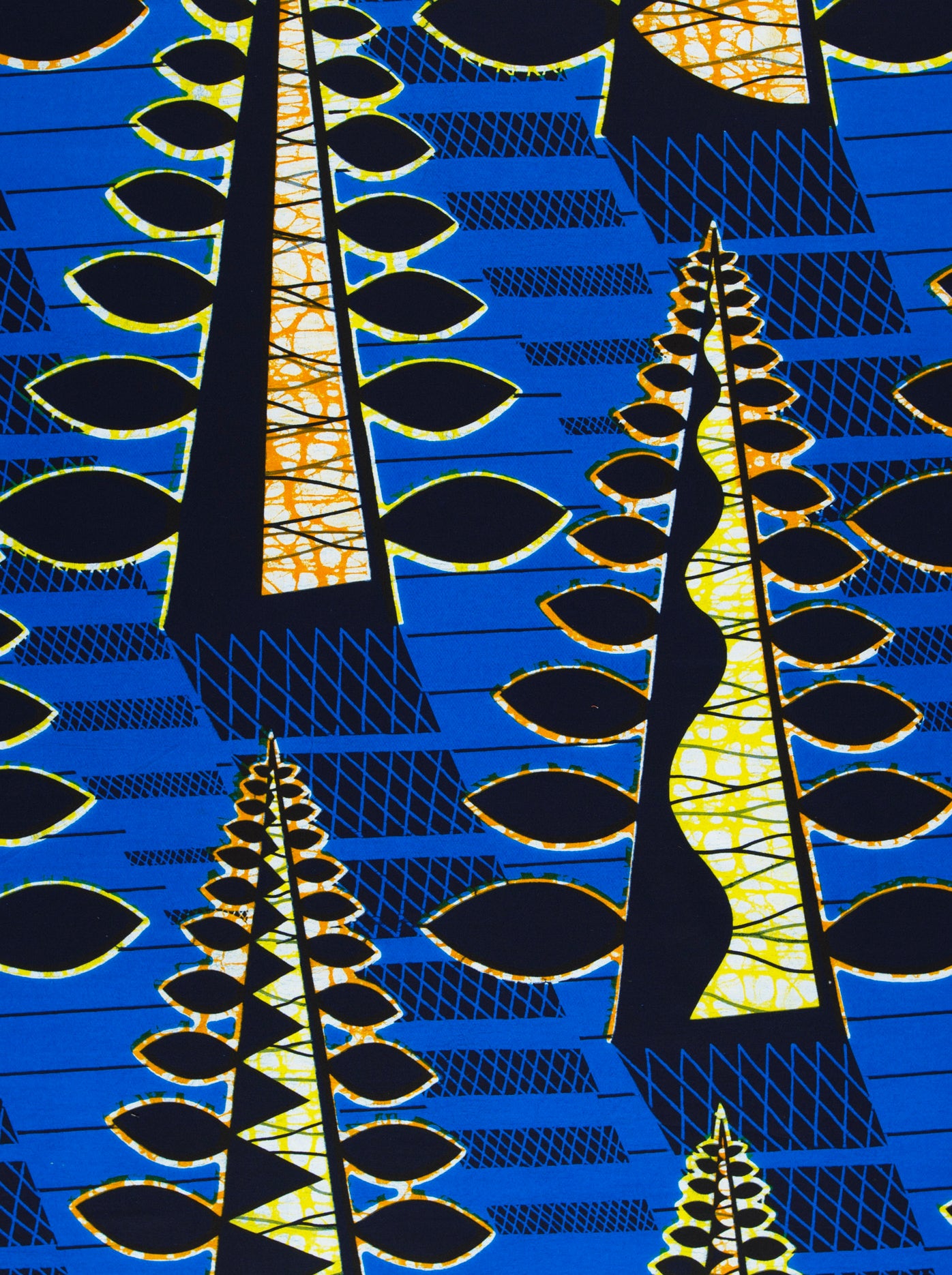 Vibrant blue fabric bold black super-wax vls9145.004