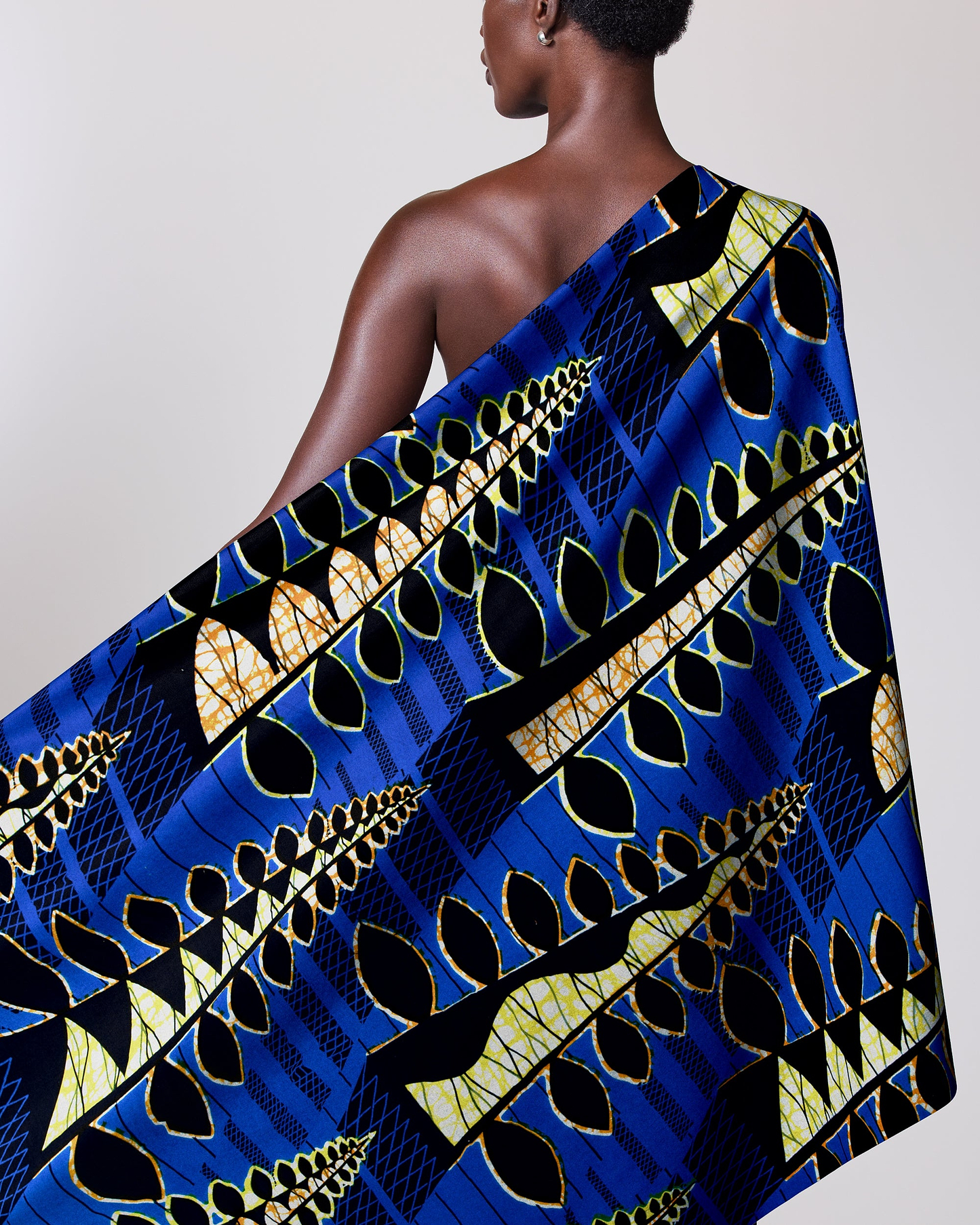 Vibrant blue african print wrap super-wax vls9145.004
