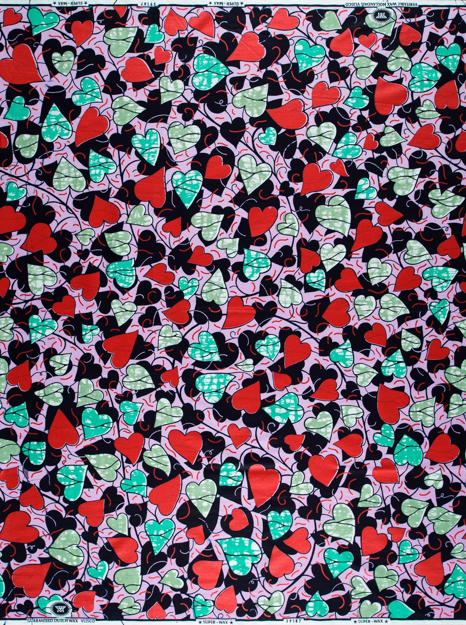 Vibrant pink fabric adorned dense super-wax vls9187.017