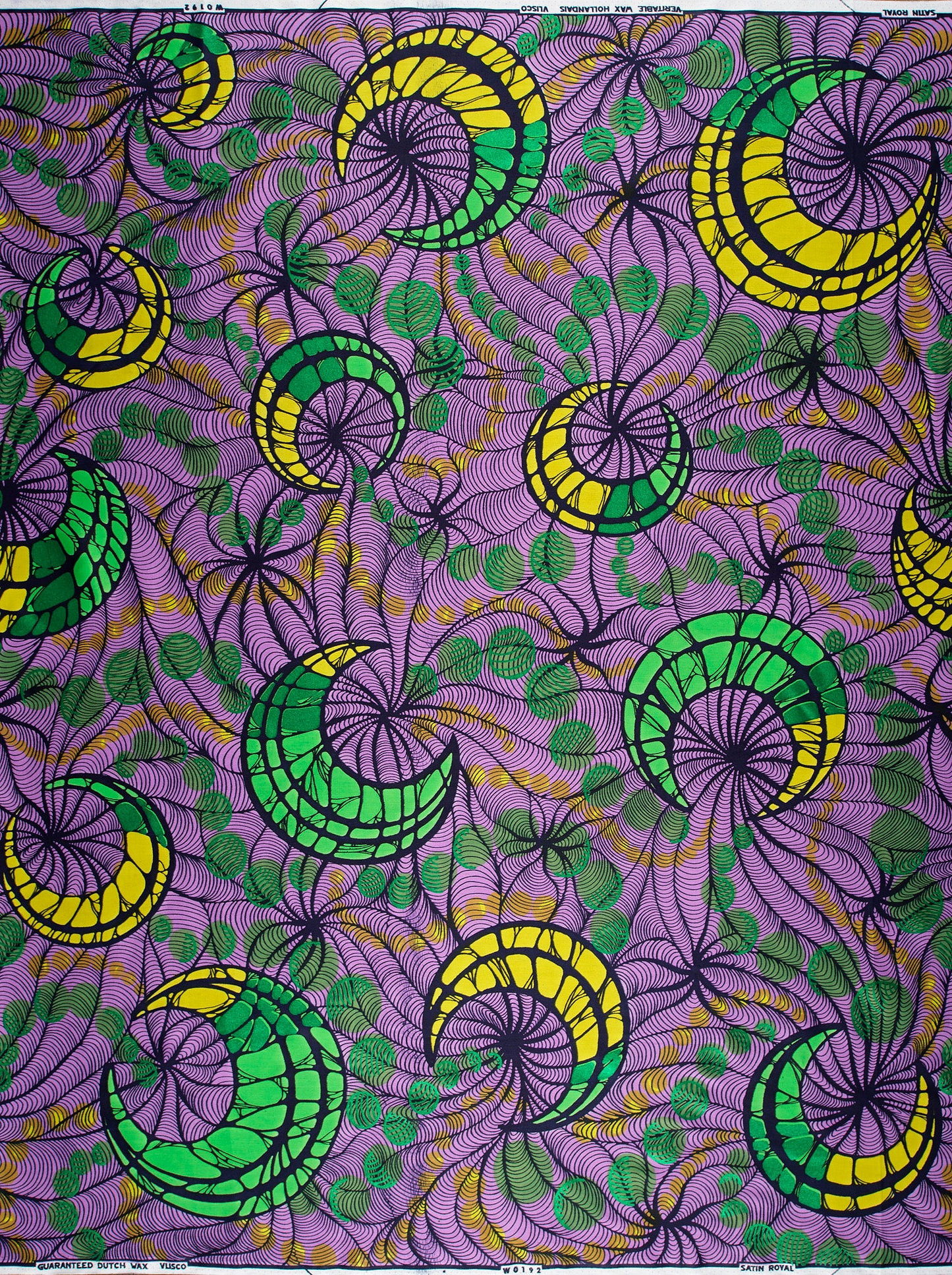 Vibrant purple african print fabric satin royal vlw0192.003