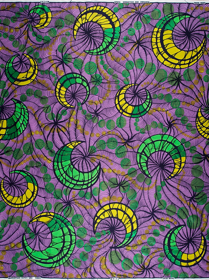 Vibrant purple african print fabric satin royal vlw0192.003