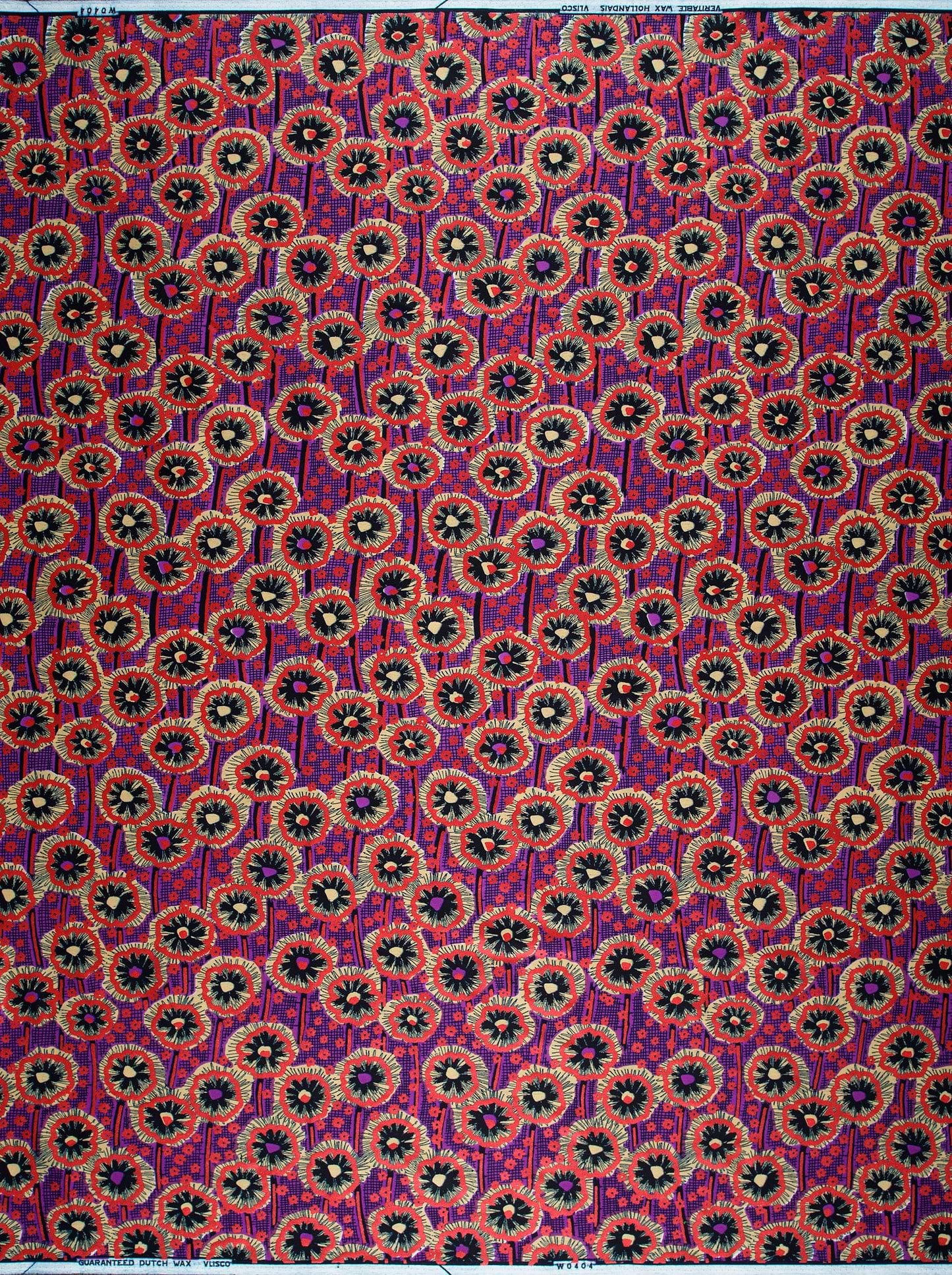 Vibrant purple fabric pattern bold wax hollandais vlw0404.018