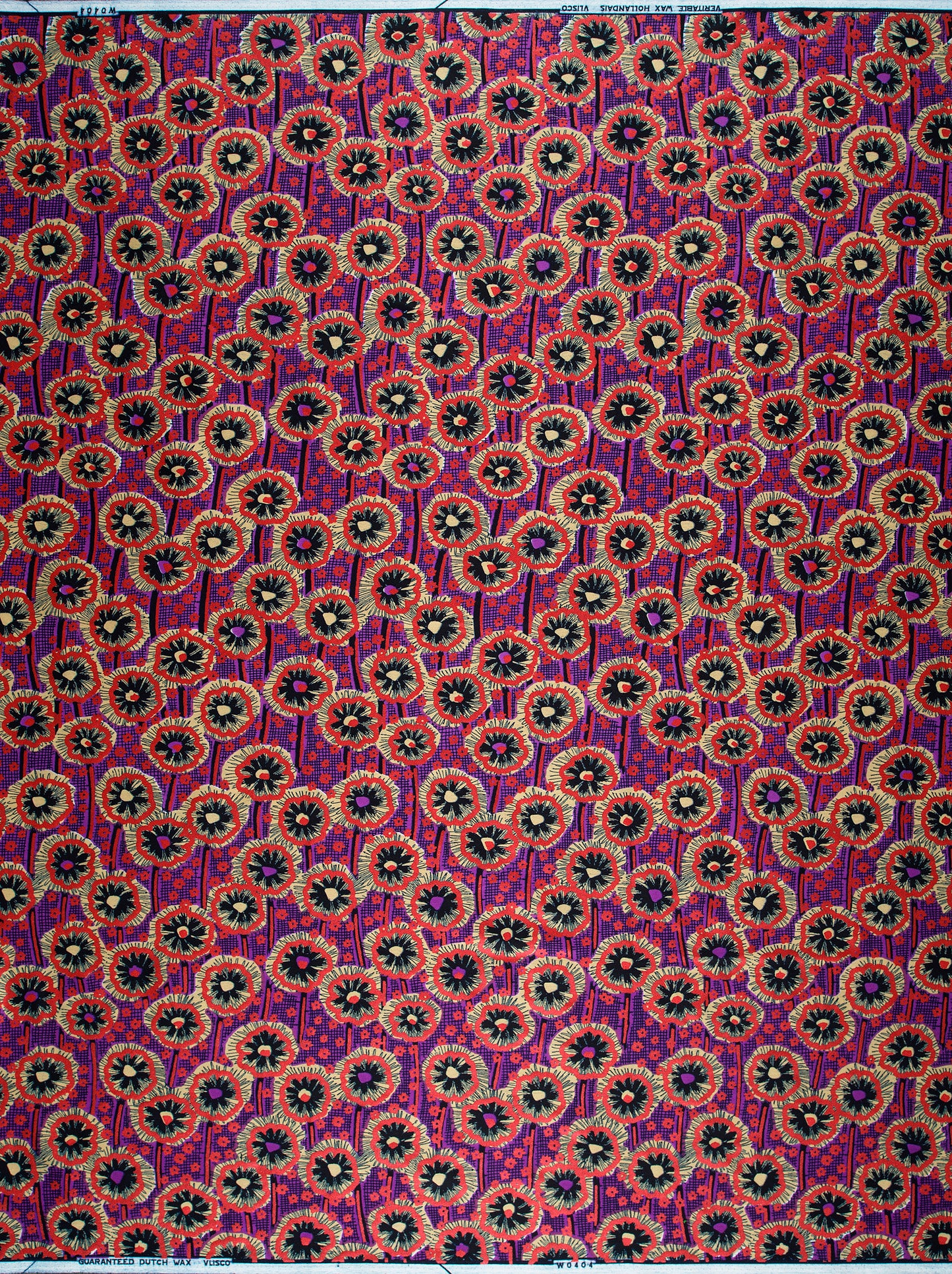 Vibrant purple fabric pattern bold wax hollandais vlw0404.018