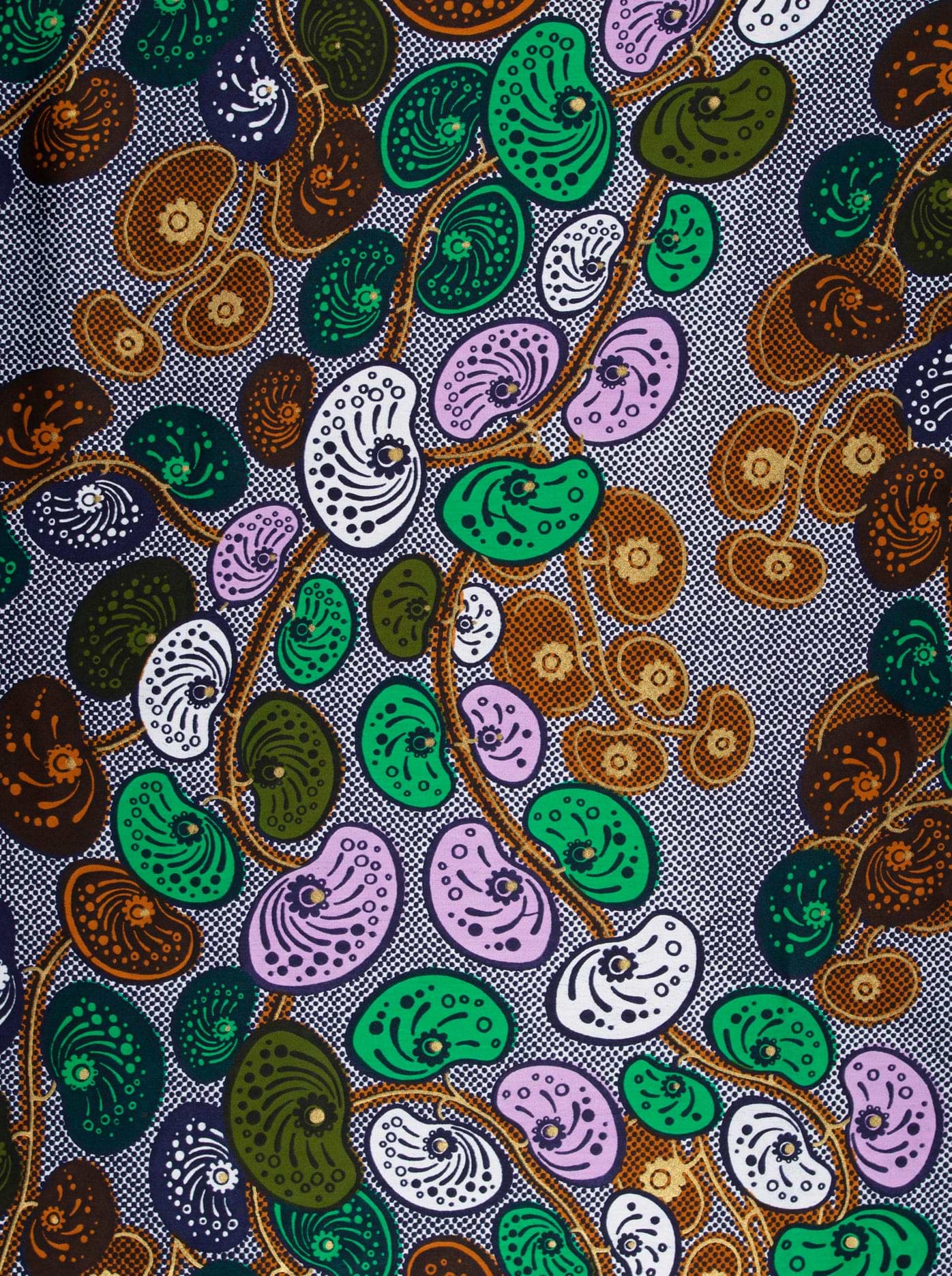 Vibrant patterned fabric colorful stylized satin royal vlw0501.006