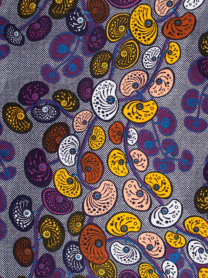 Vibrant patterned fabric colorful stylized satin royal vlw0501.008