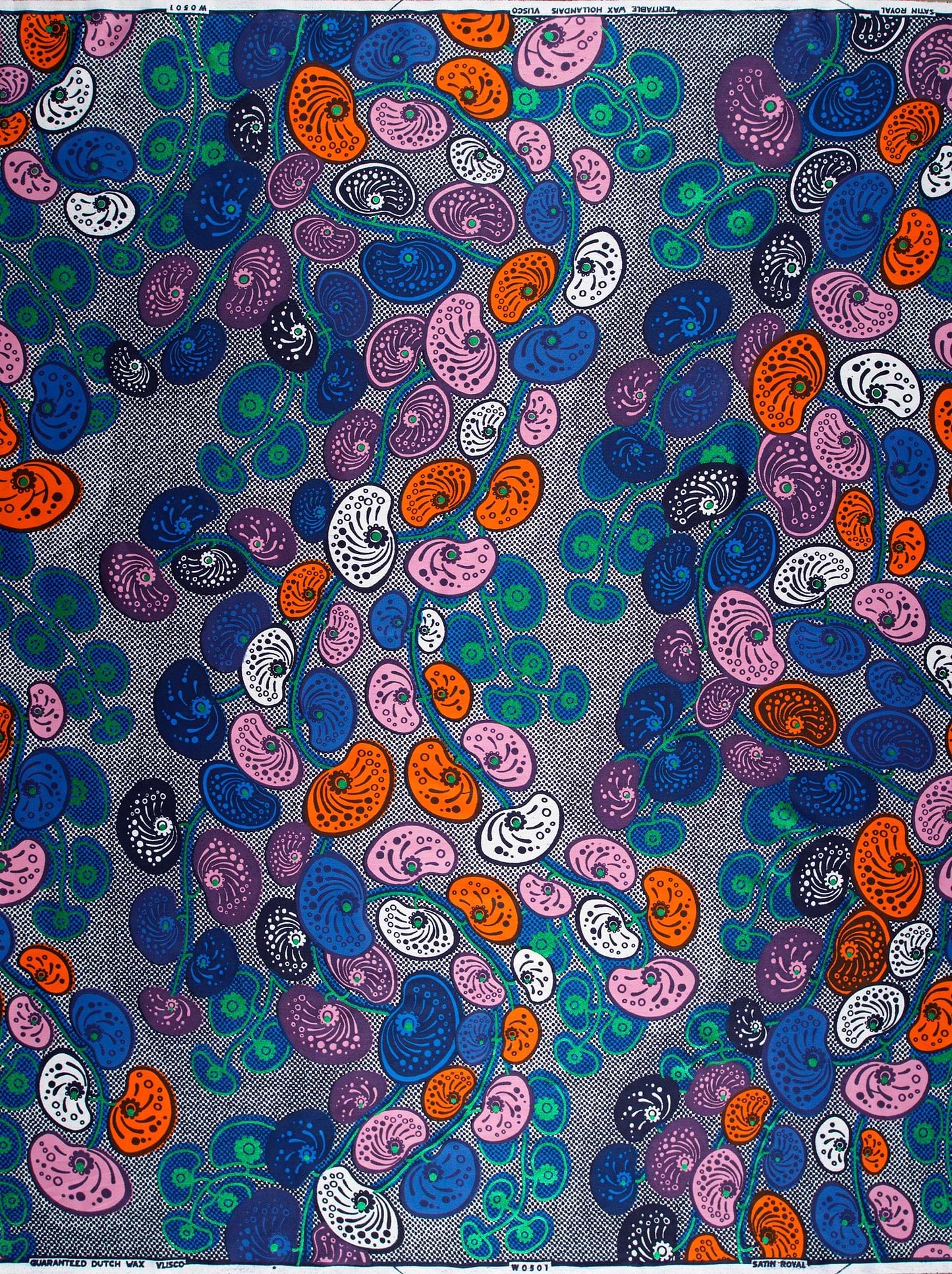 Vibrant multicolored african print fabric satin royal vlw0501.009