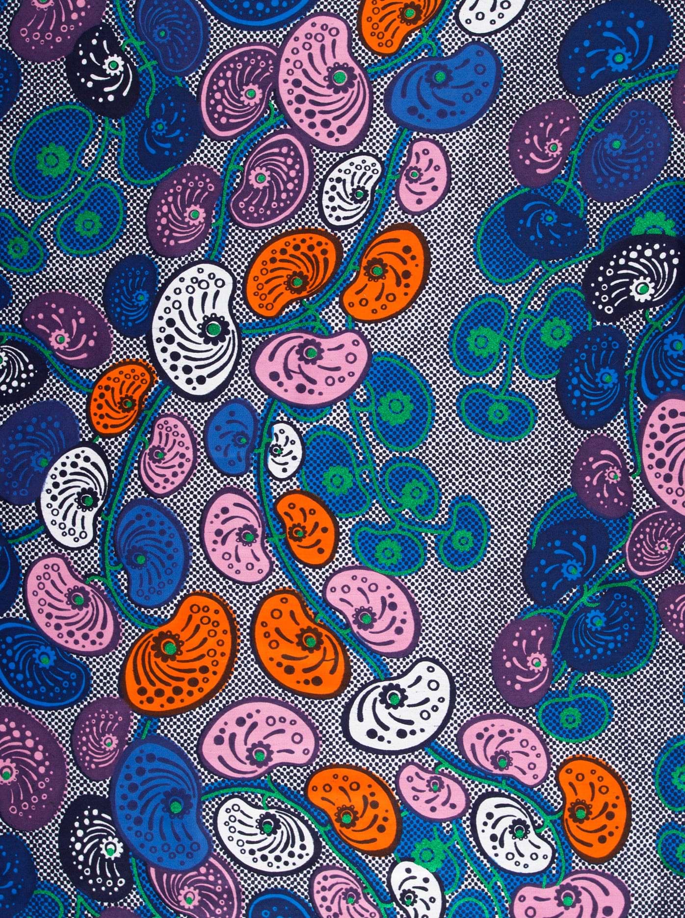 Vibrant patterned fabric colorful stylized satin royal vlw0501.009