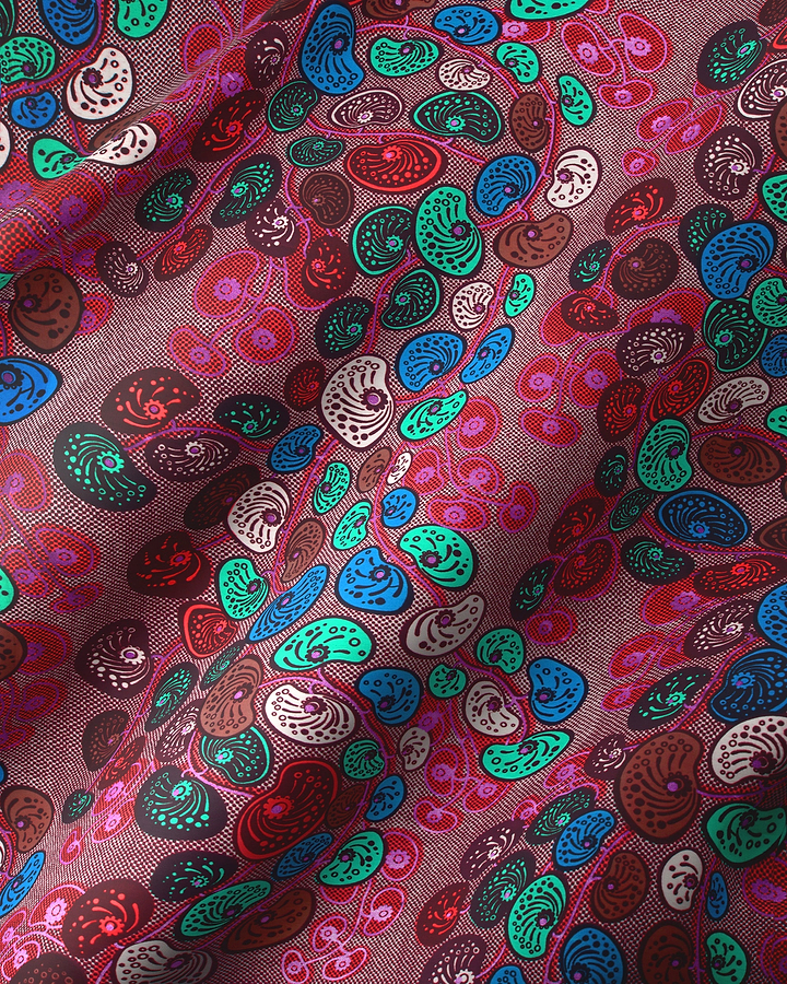 Vibrant textured fabric dense pattern satin royal vlw0501.010