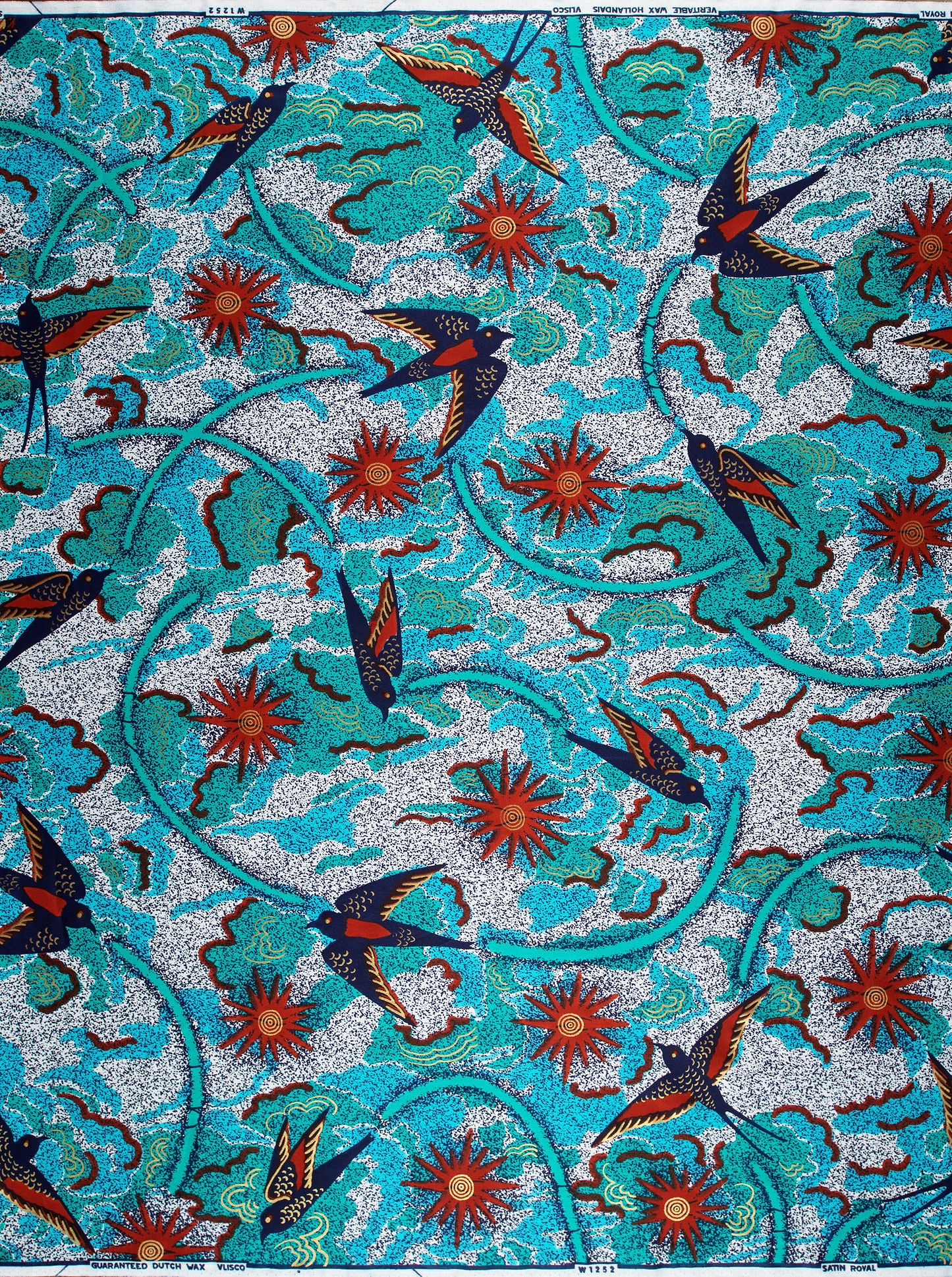 Vibrant turquoise fabric stylized black satin royal vlw1252.008