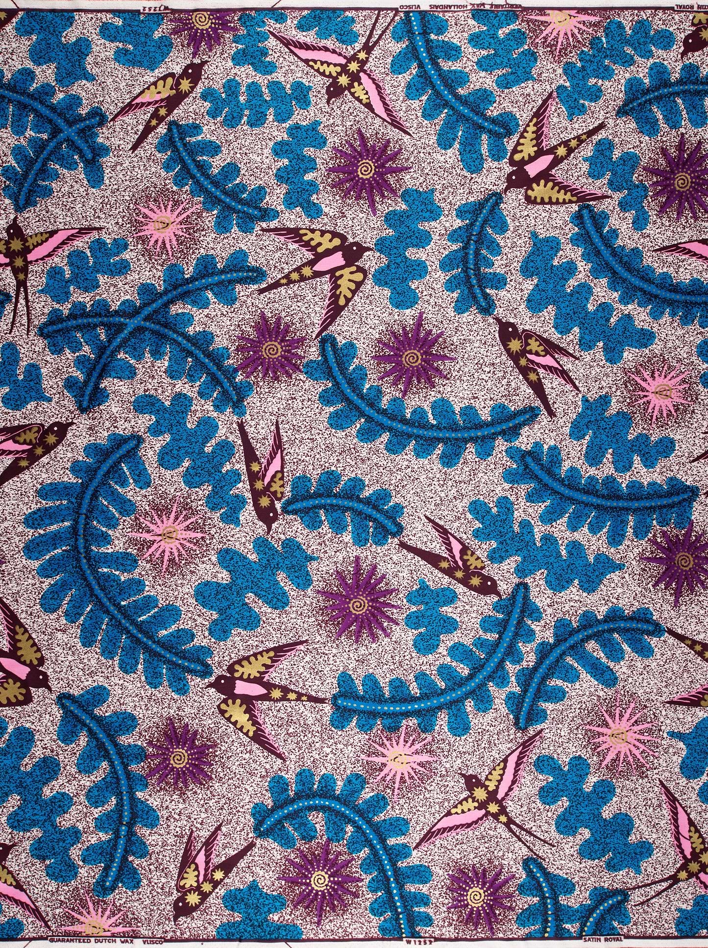Vibrant african print fabric stylized satin royal vlw1252.001