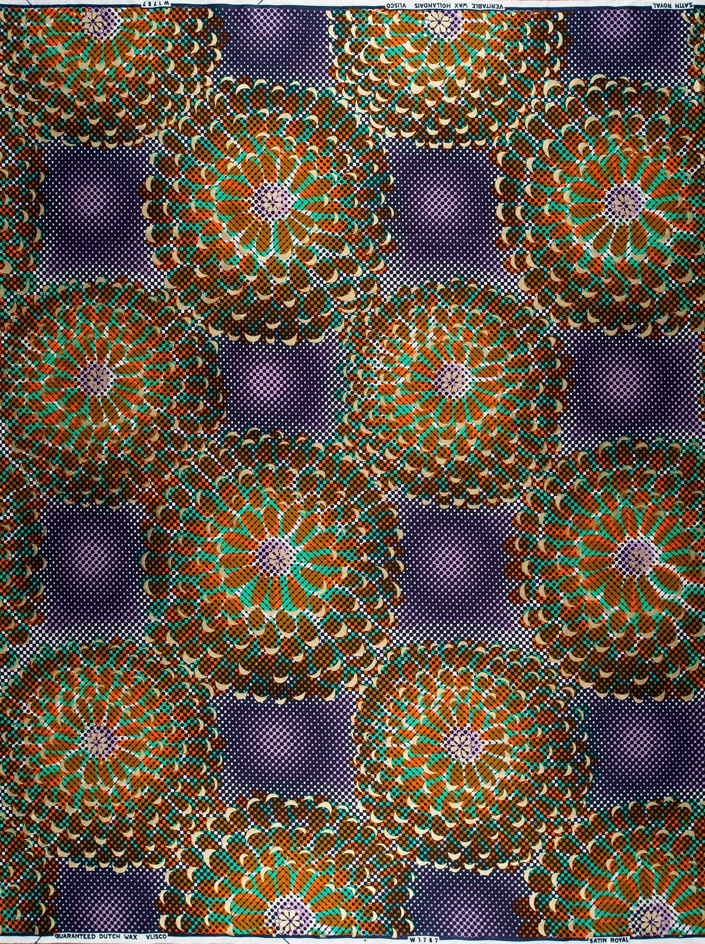 Vibrant geometrically patterned fabric bold satin royal vlw1787.004