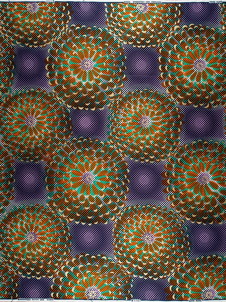 Vibrant geometrically patterned fabric bold satin royal vlw1787.004