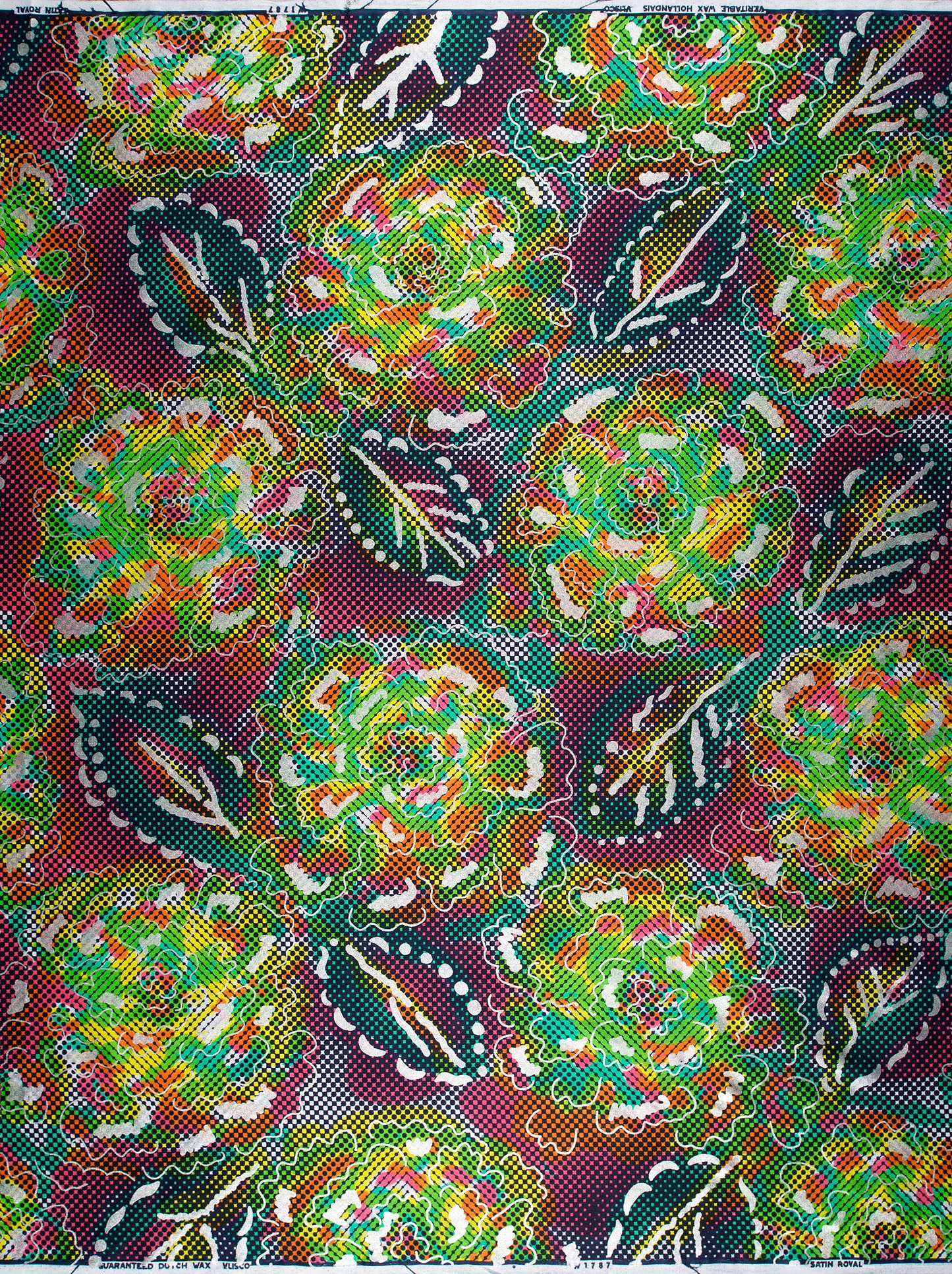 Vibrant multicolored floral fabric bold satin royal vlw1787.005