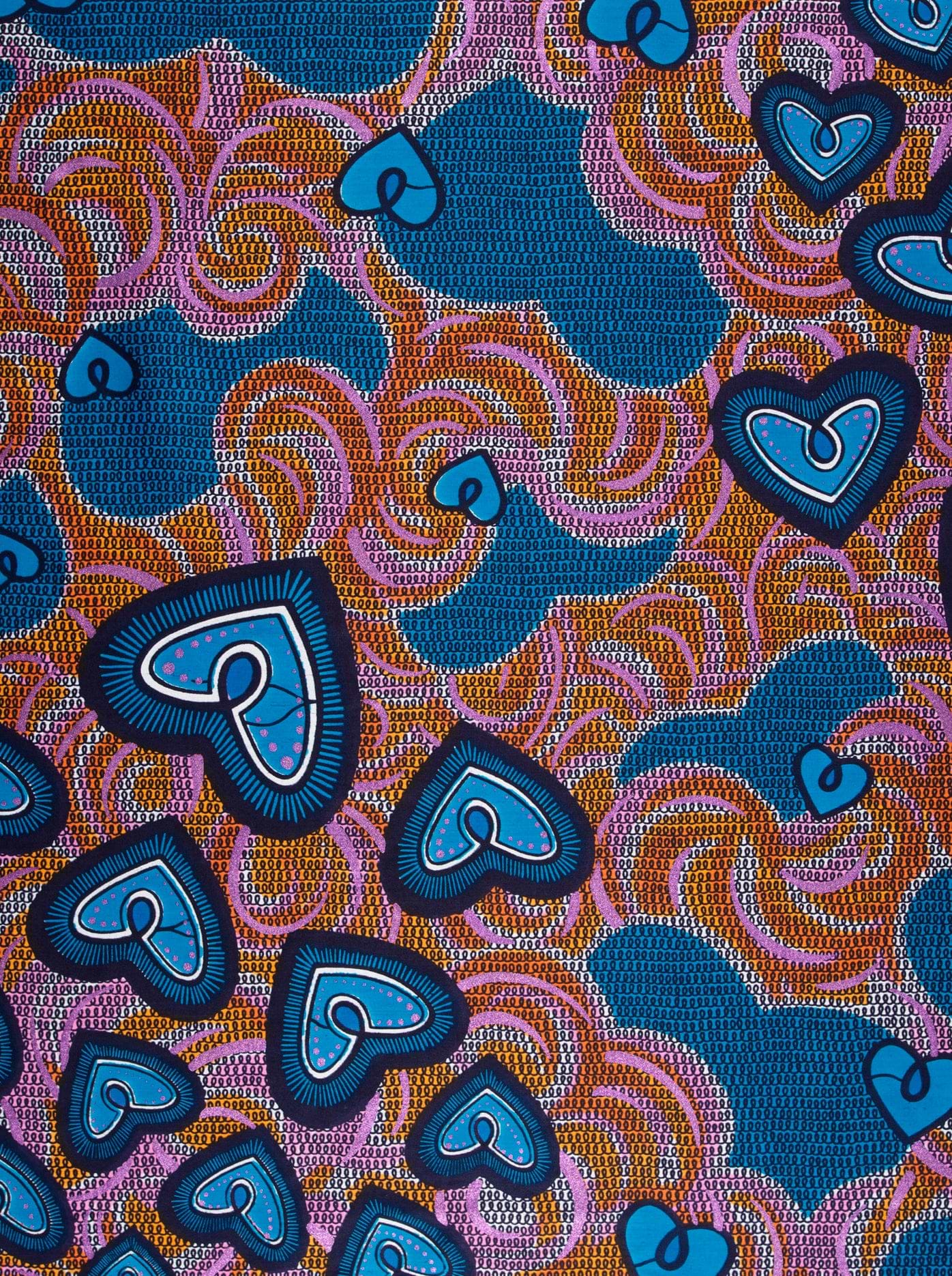 Vibrant african print fabric bold satin royal vlw2776.006