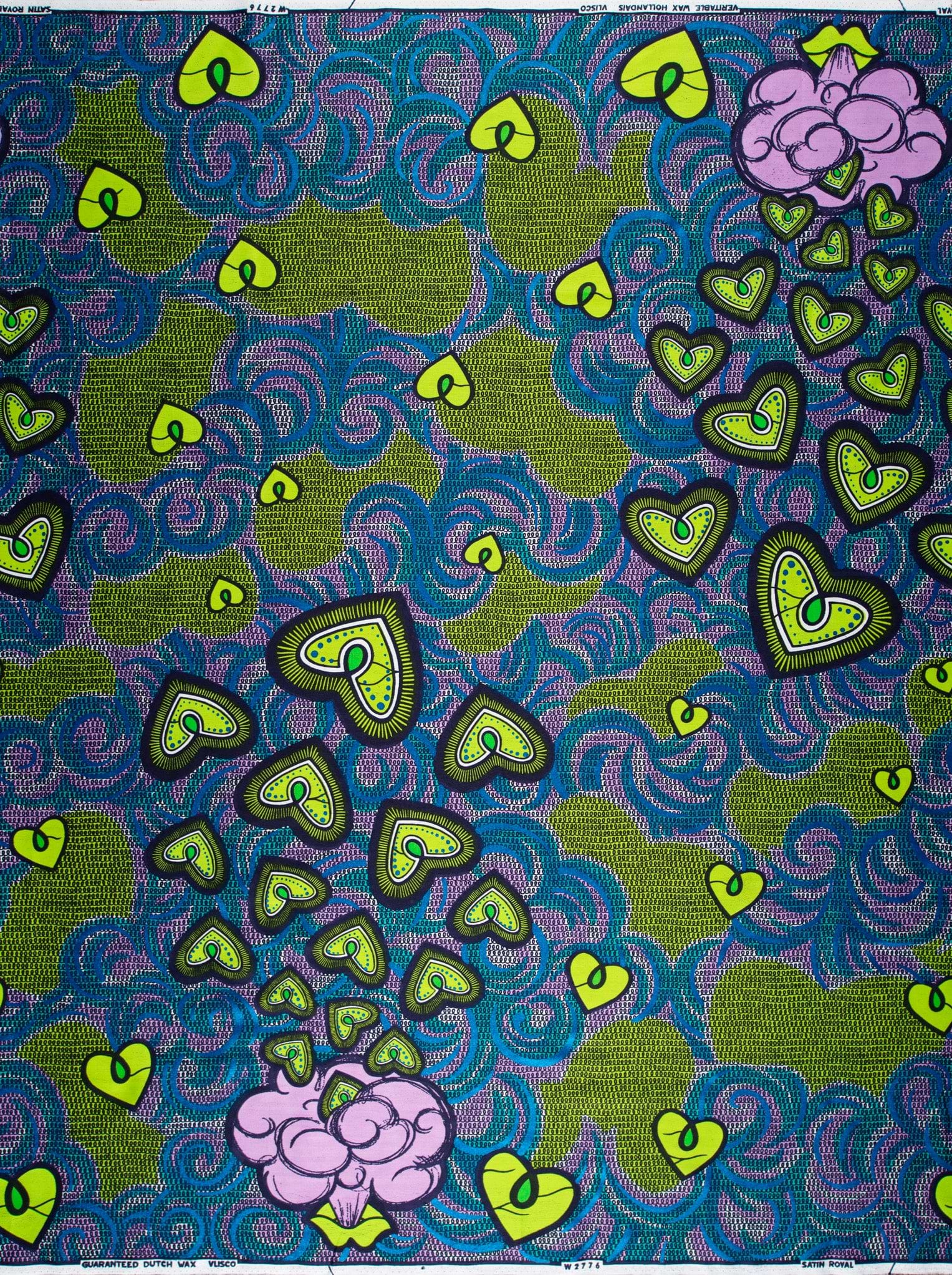 Vibrant african print fabric bold satin royal vlw2776.007