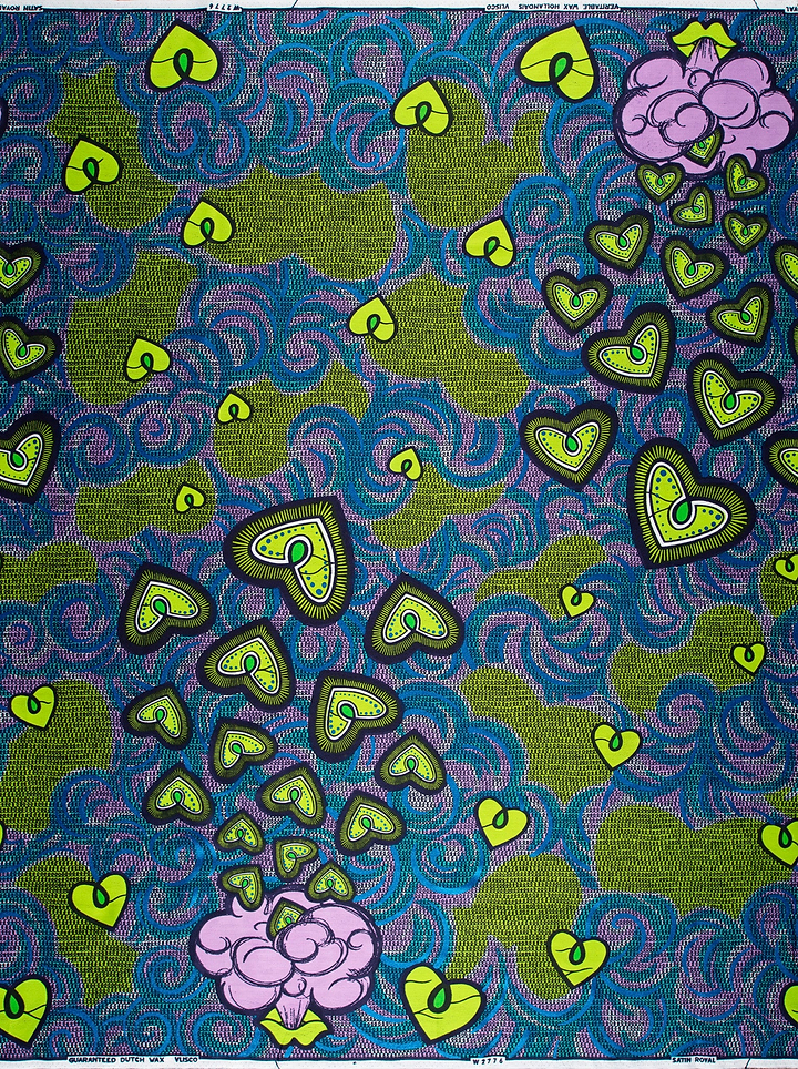 Vibrant african print fabric bold satin royal vlw2776.007