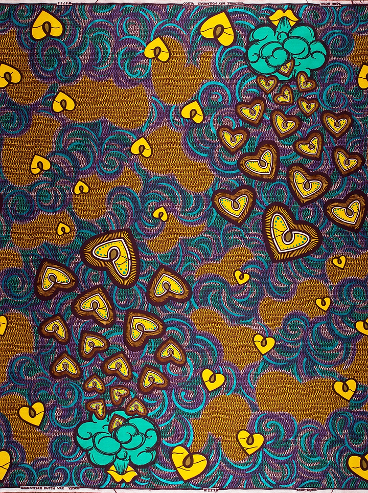 Vibrant african print fabric bold satin royal vlw2776.010