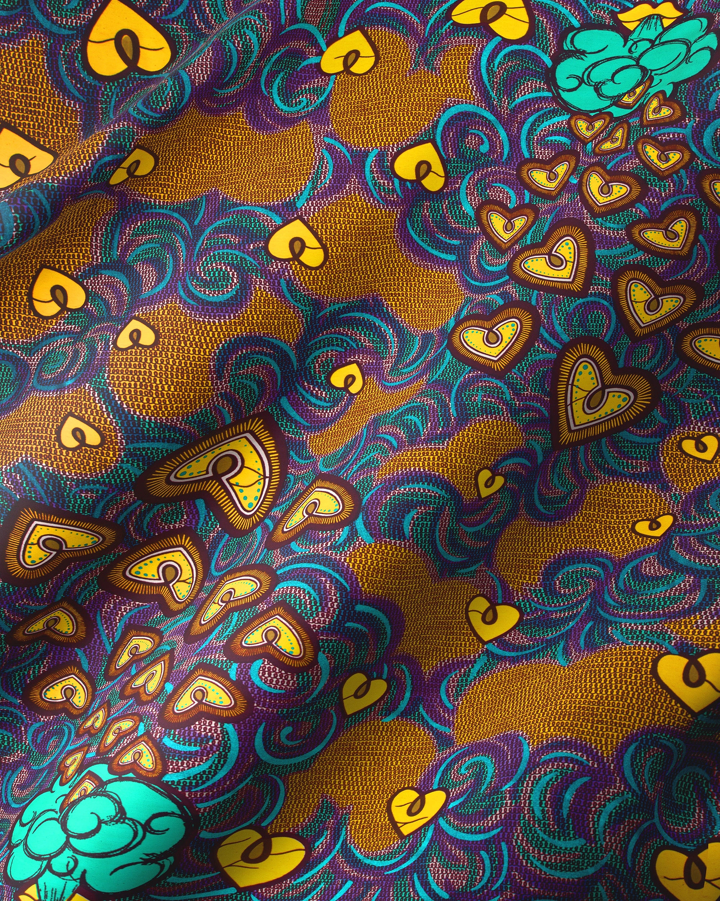 Vibrant african print fabric bold satin royal vlw2776.010