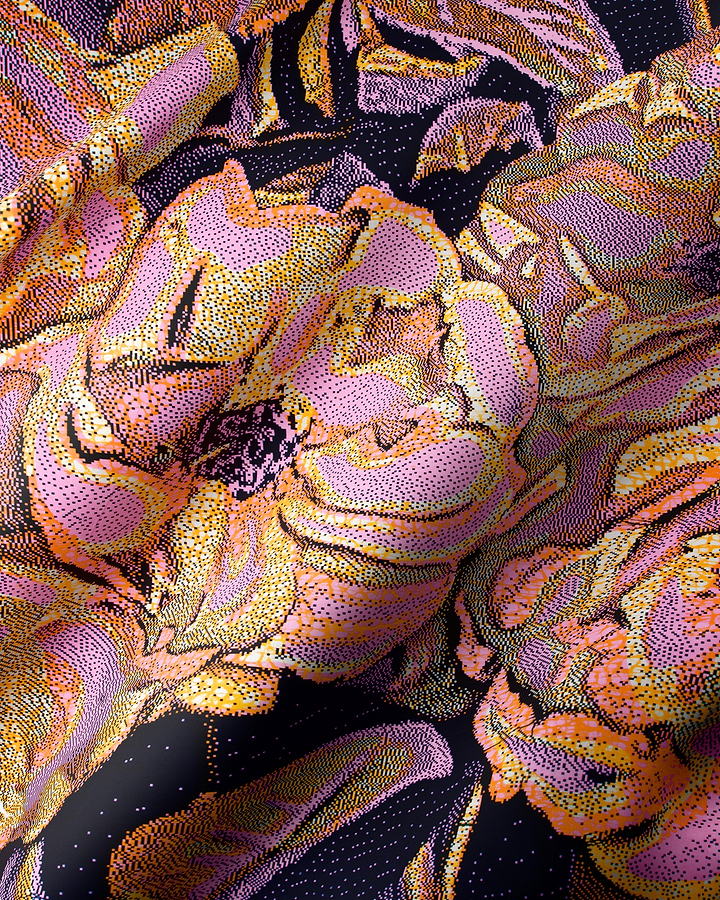 Vibrant digitally rendered floral fabric wax hollandais vlw2850.007