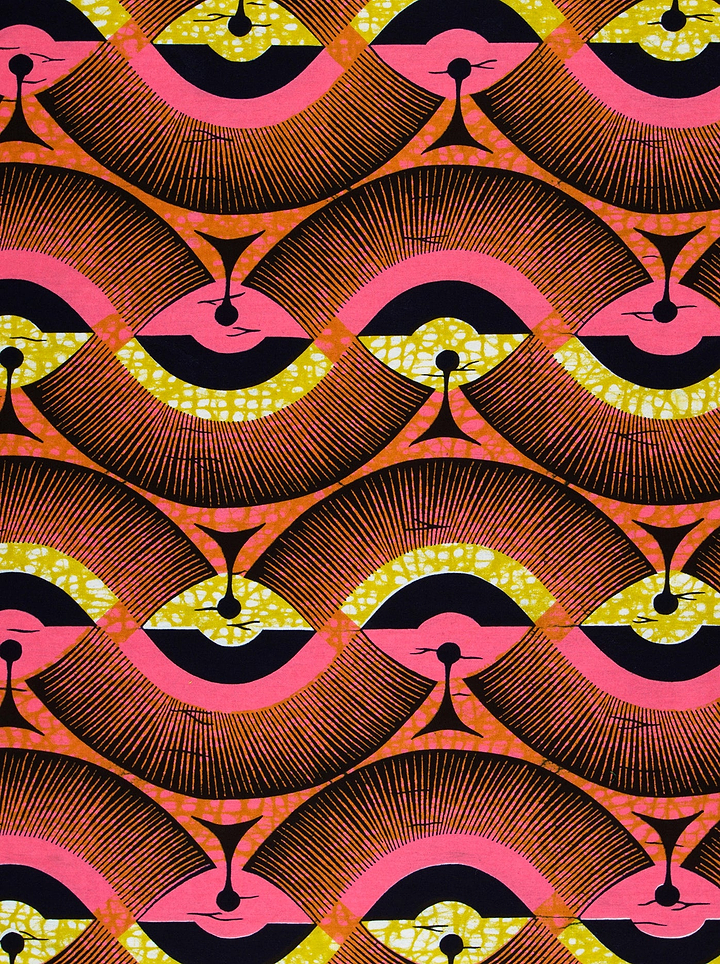 Vibrant african print fabric bold wax hollandais vlw2975.005