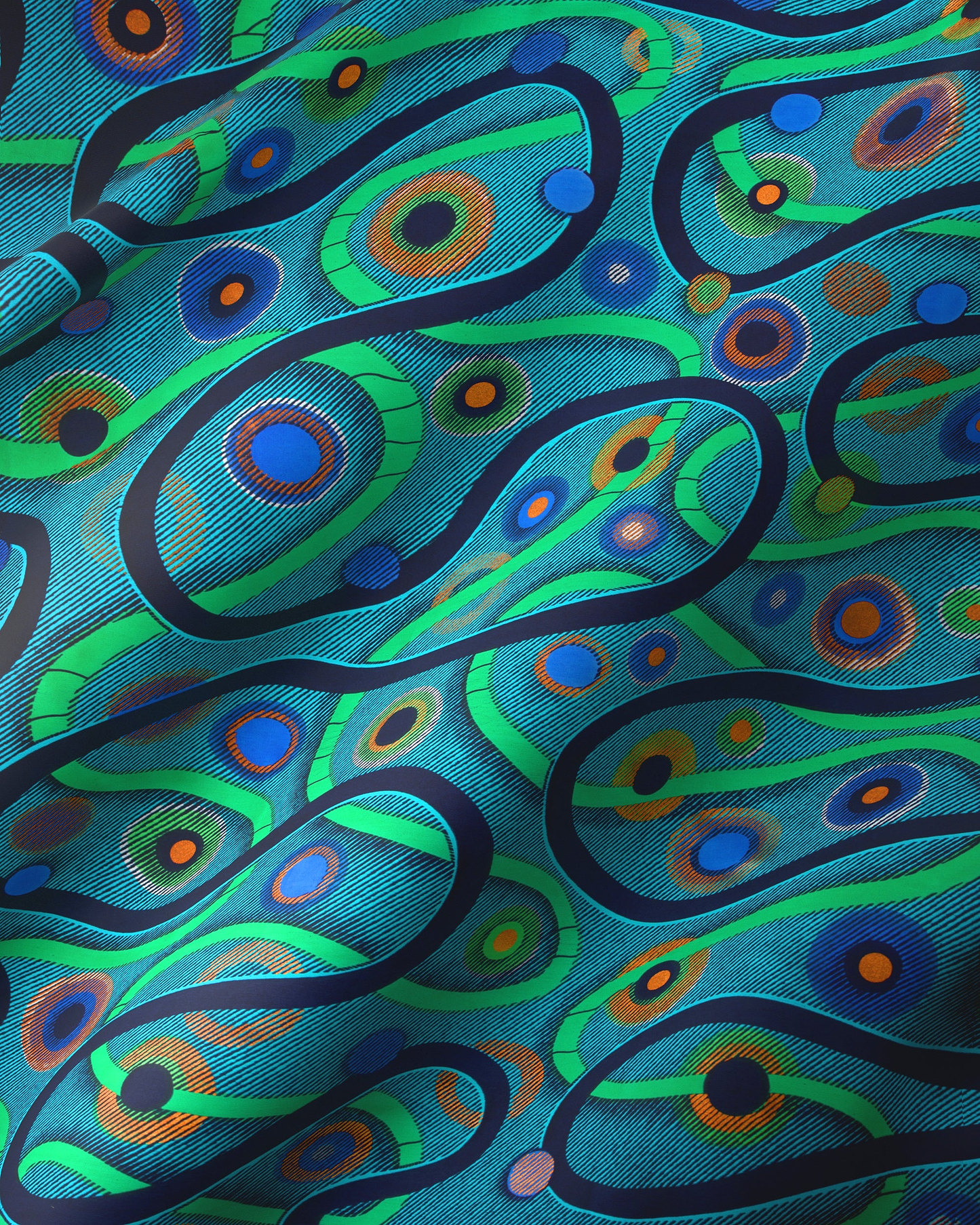 Teal silk scarf vibrant peacock satin royal vlw3211.002