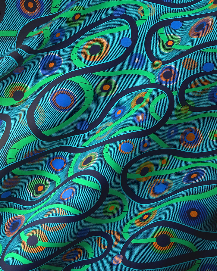 Teal silk scarf vibrant peacock satin royal vlw3211.002