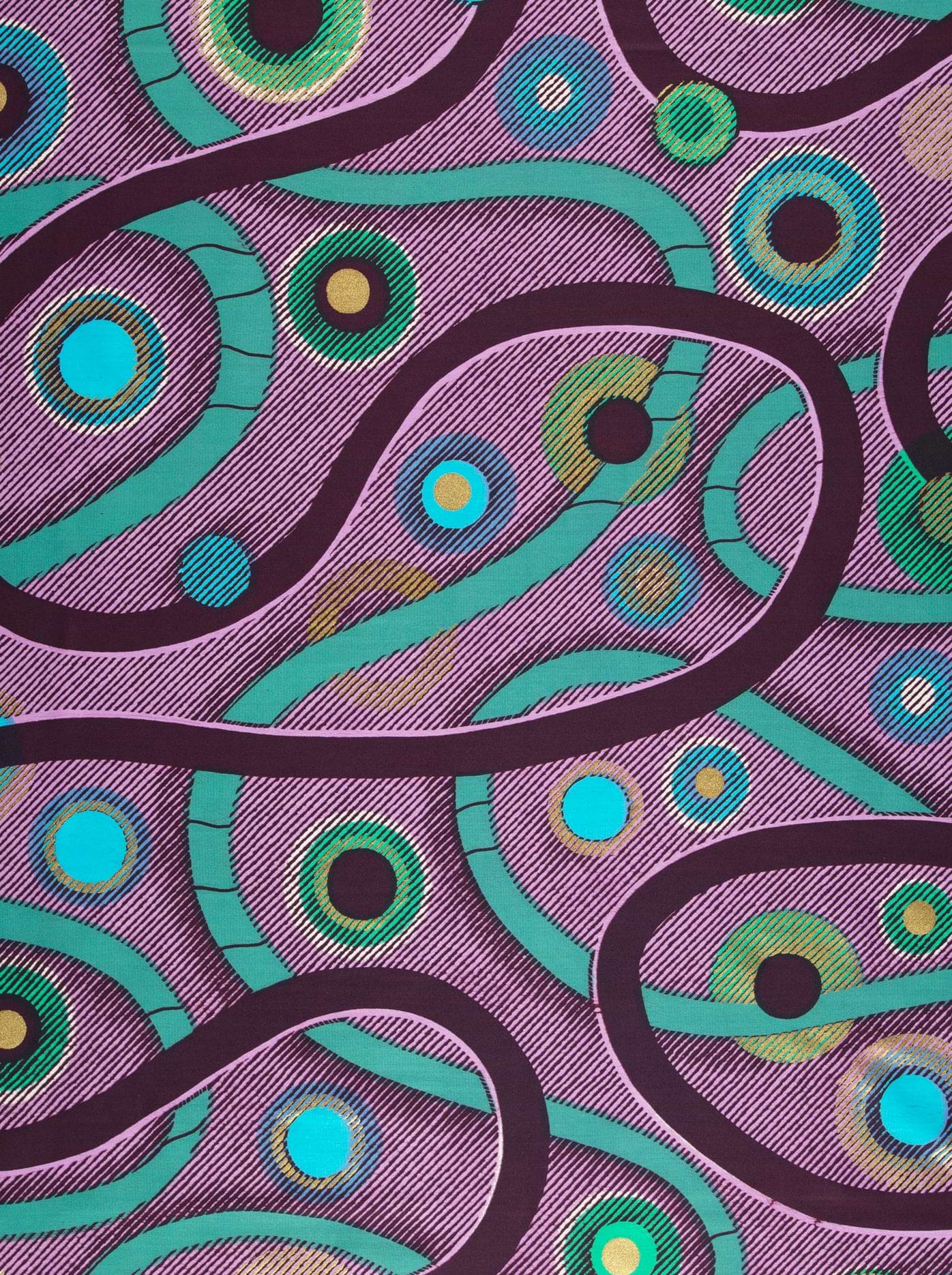 Purple fabric vibrant paisley pattern satin royal vlw3211.003