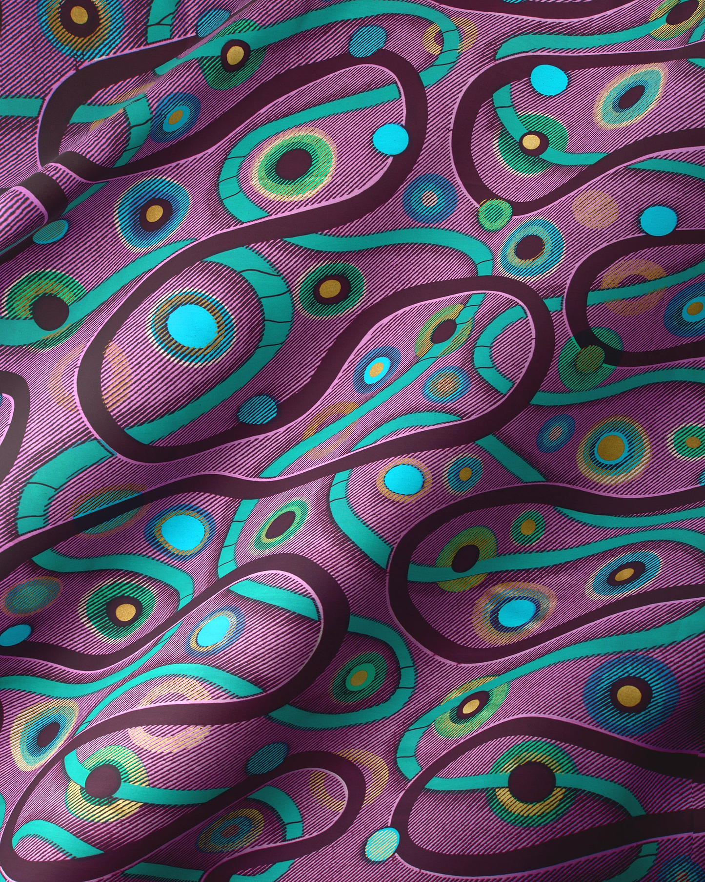 Purple silk scarf vibrant peacock satin royal vlw3211.003