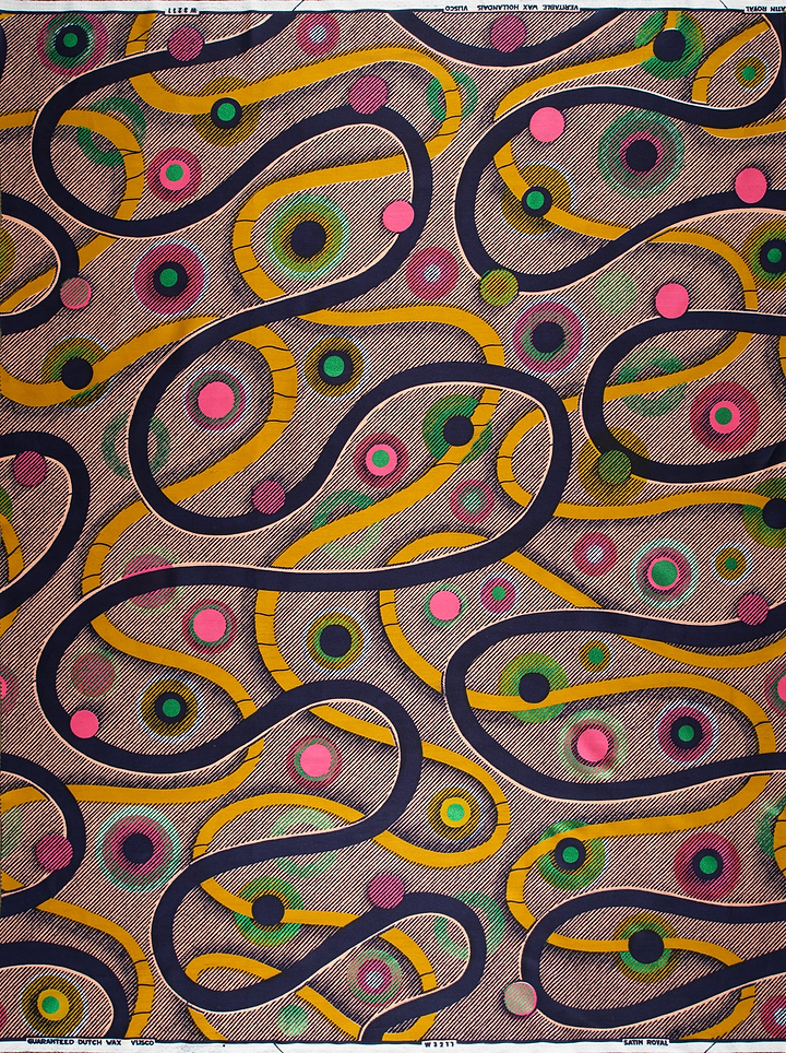 Vibrant abstract fabric yellow black satin royal vlw3211.006